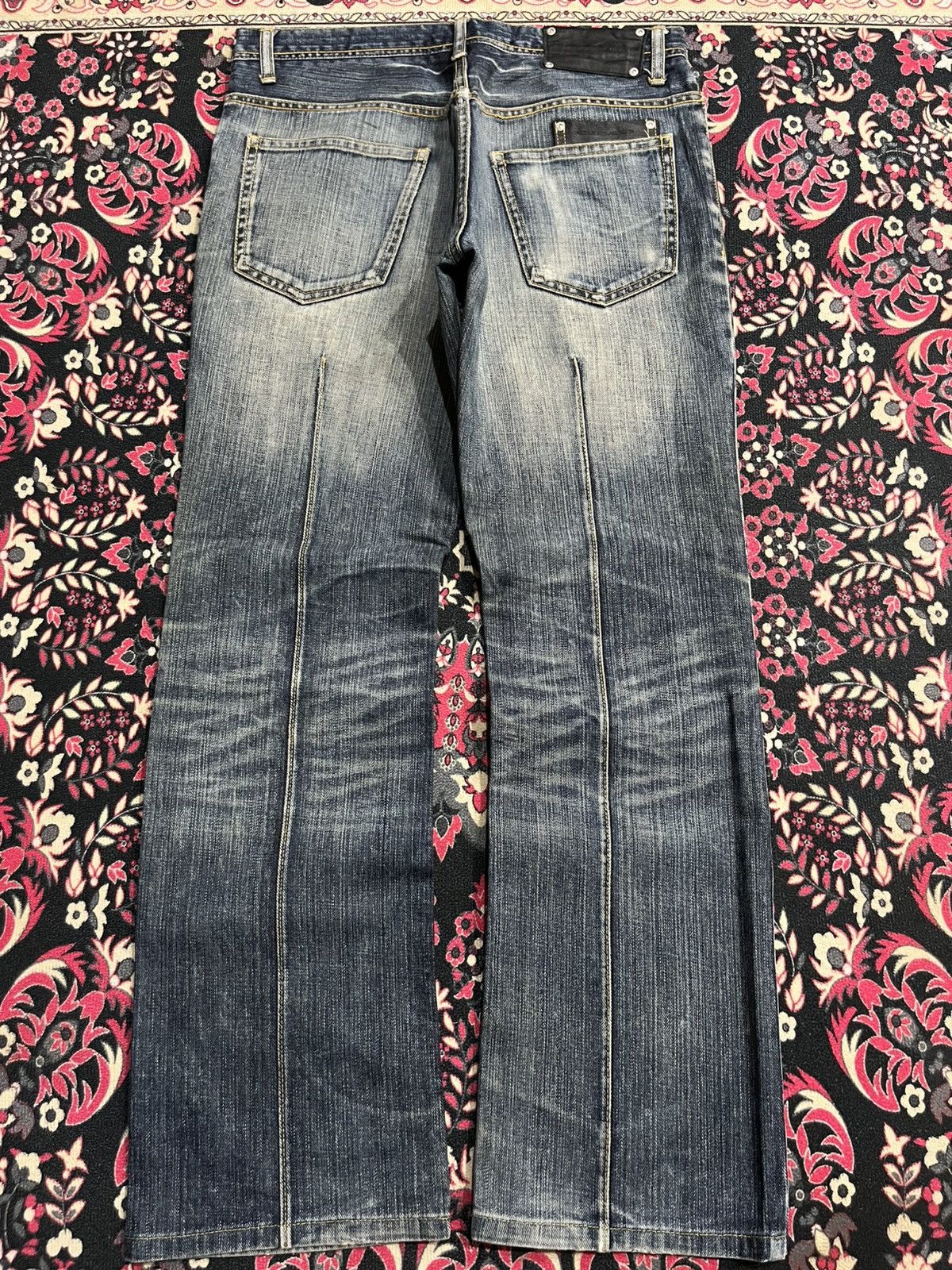 Atelier New Regime Atelier Sab Men Rusty Blue Faded Washed Panel Line Jeans Size US 30 / EU 46 - 2 Thumbnail