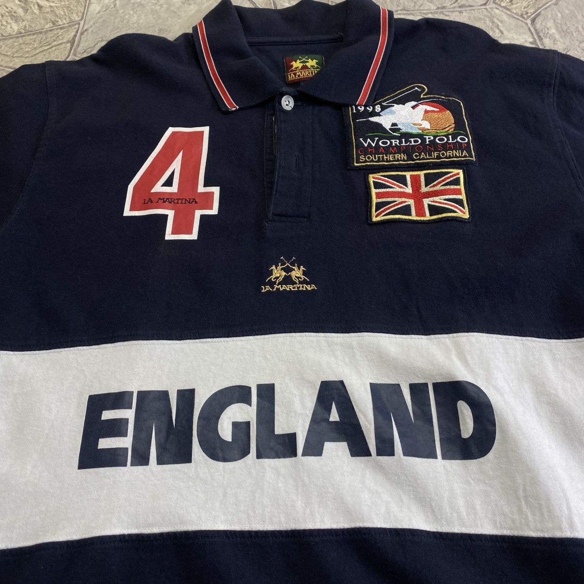 La Martina La Martina Vintage England Polo T-Shirt Size US XL / EU 56 / 4 - 4 Thumbnail