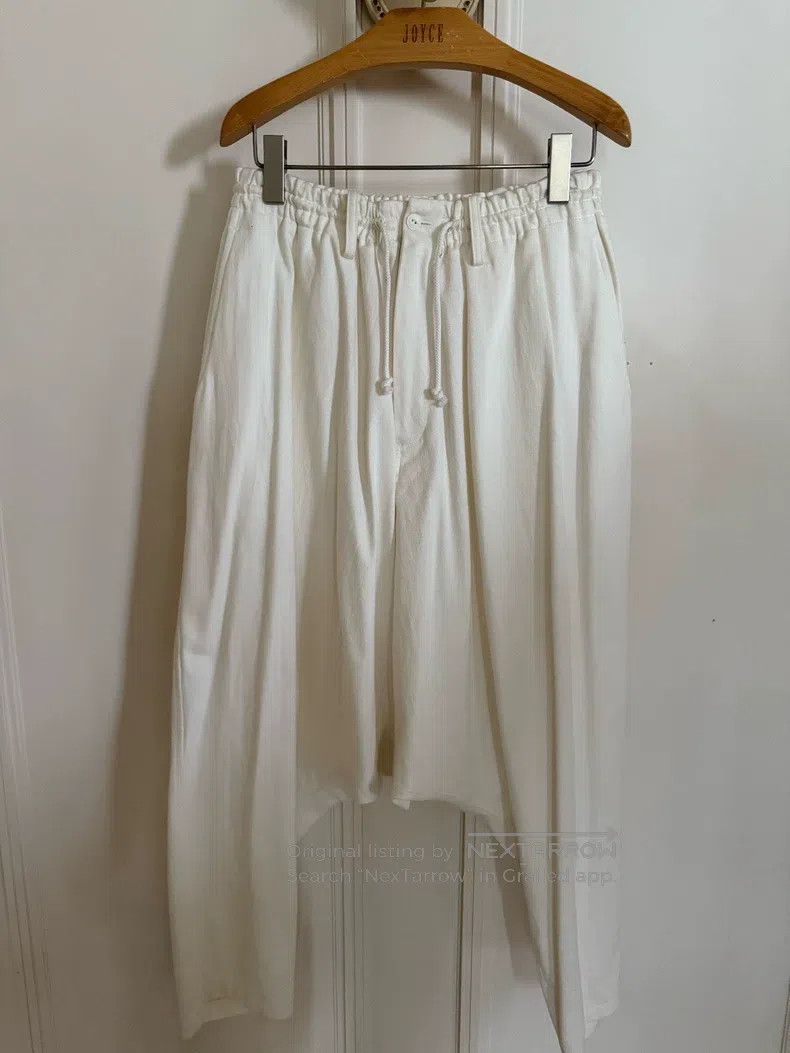 Yohji Yamamoto Yohji Yamamoto size 3 White hanging crotch pants Size US 30 / EU 46 - 1 Thumbnail