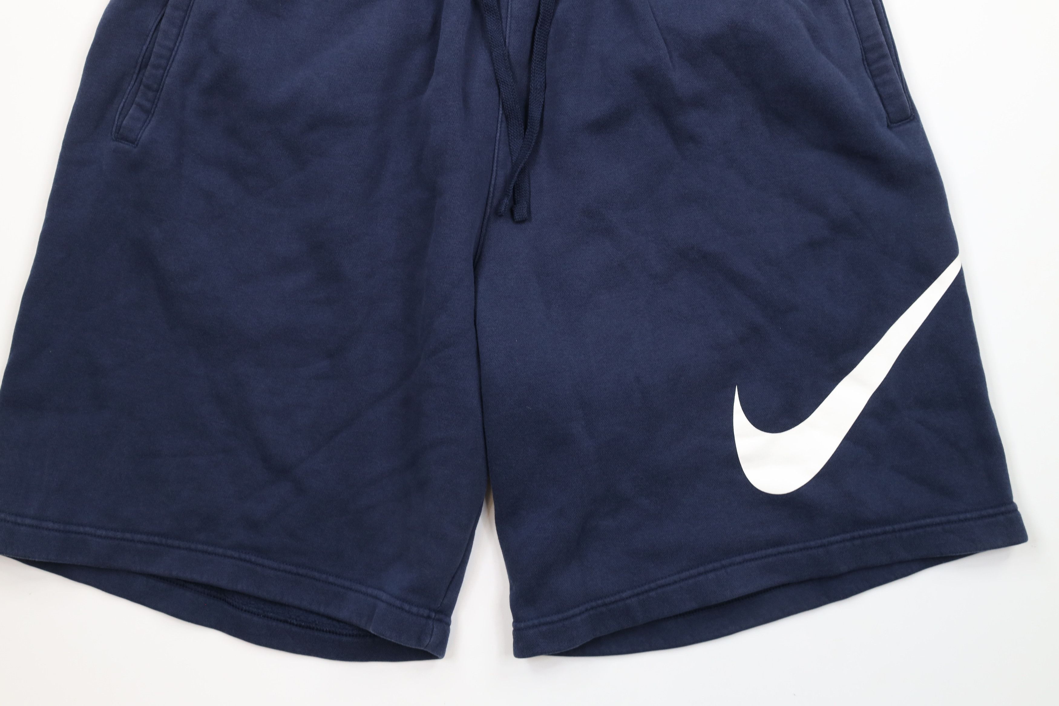 Nike × Vintage Vintage Nike Travis Scott Big Swoosh Sweatpants Shorts Blue Size US 38 / EU 54 - 4 Thumbnail