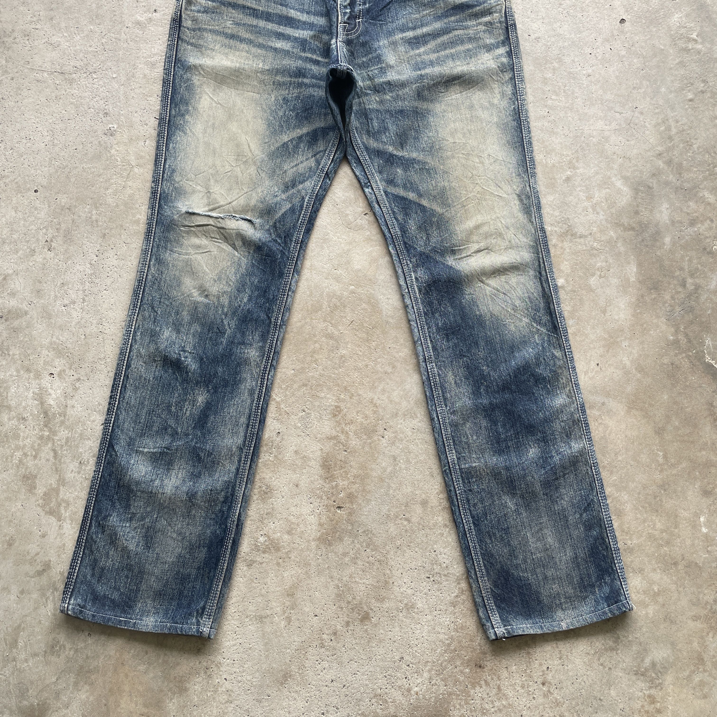 Japanese Brand W35 VINTAGE BLUEWAY RUSTY DISTRESSED JEANS FADED JAPAN PANTS Size US 35 - 4 Thumbnail