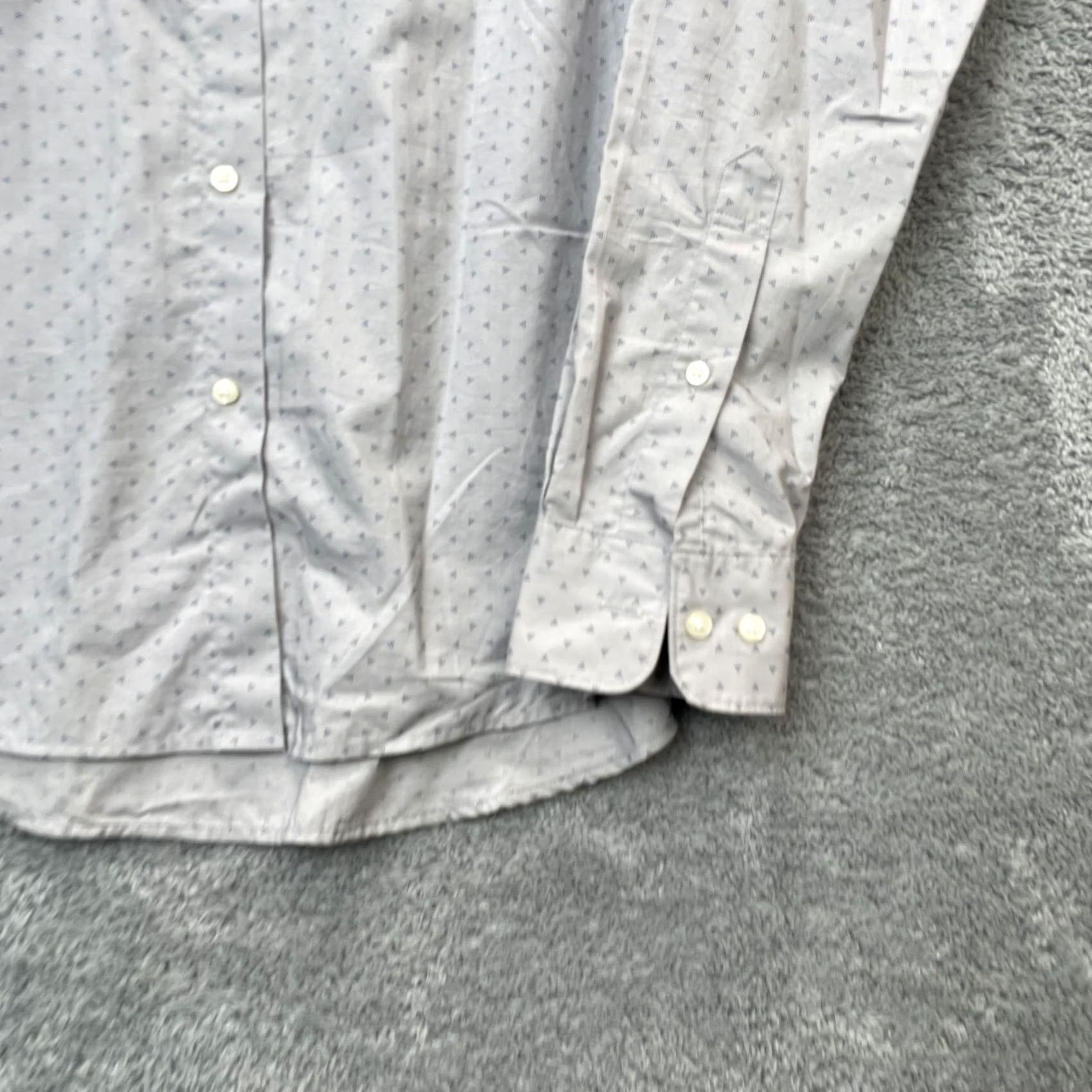 Uniqlo Uniqlo Shirt Mens Small Gray Cotton Button Up Casual Broadcloth Print Extra Fine Size US S / EU 44-46 / 1 - 5 Thumbnail