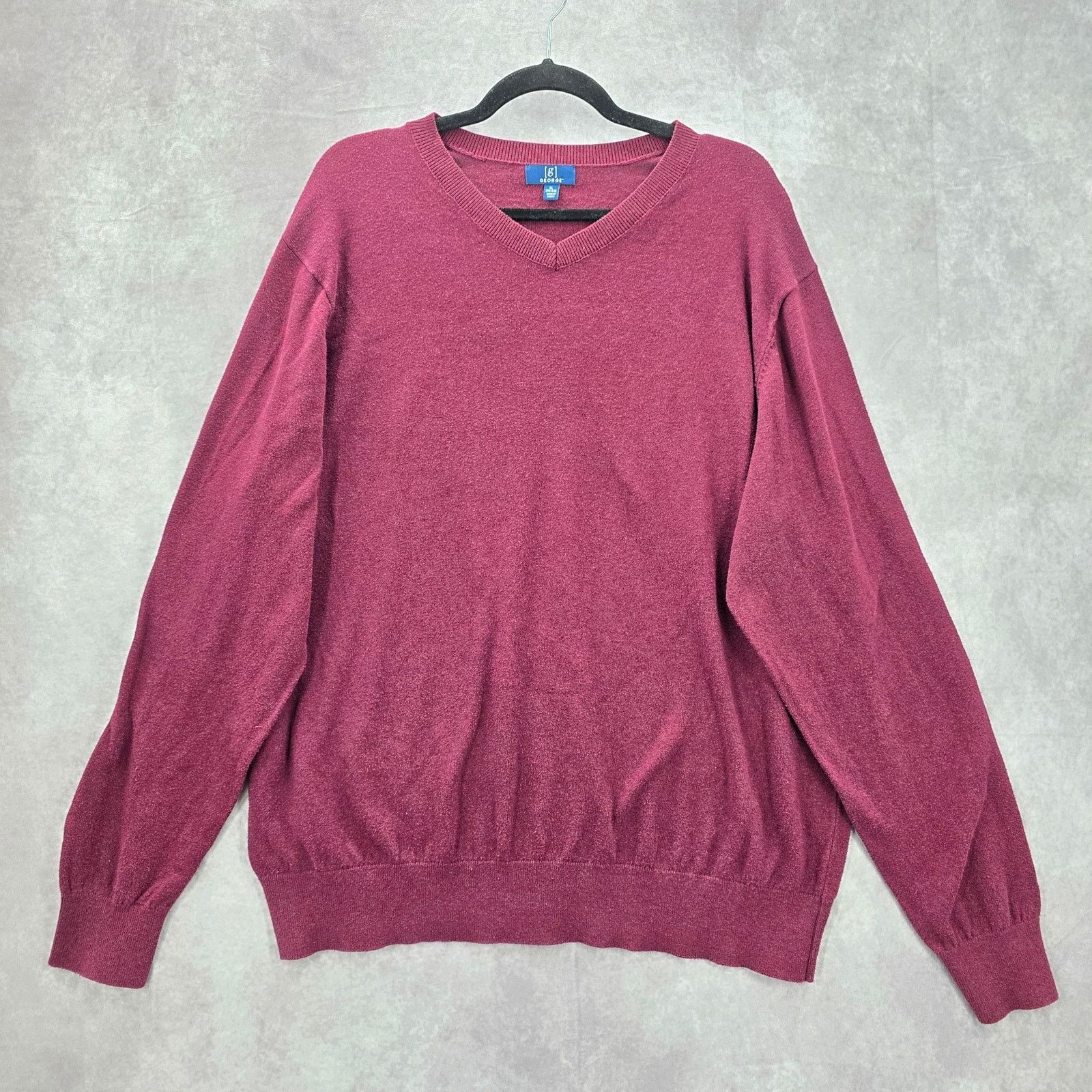 George George Red Long Sleeve Pullover Mens Extra Large XL Size US XL / EU 56 / 4 - 1 Thumbnail