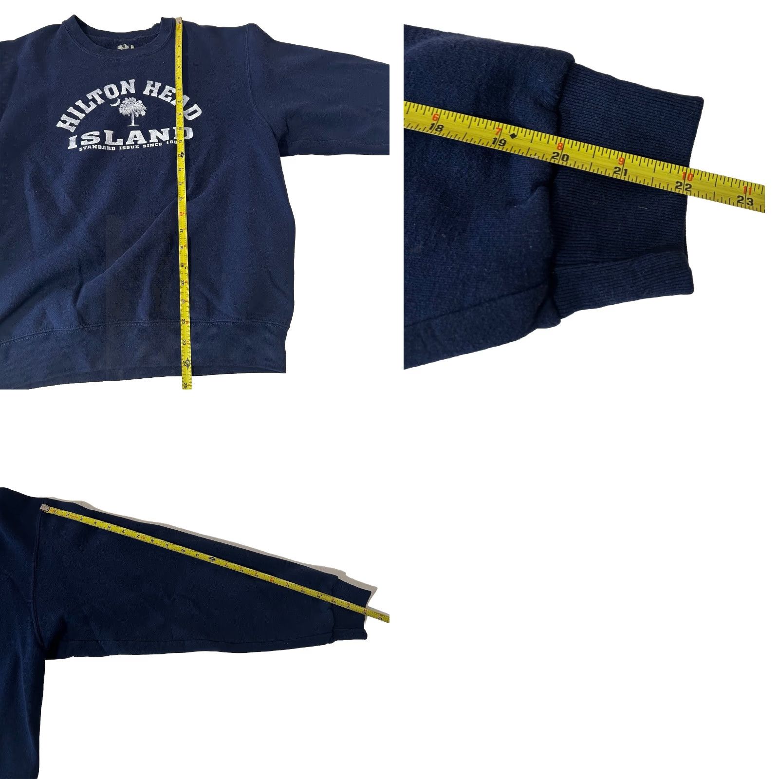 Fruit Of The Loom Hilton Head Island Sweatshirt Men M Navy Blue Fruit Of The Loom Crew Neck Pullover Graphic Print Size US M / EU 48-50 / 2 - 9 Thumbnail