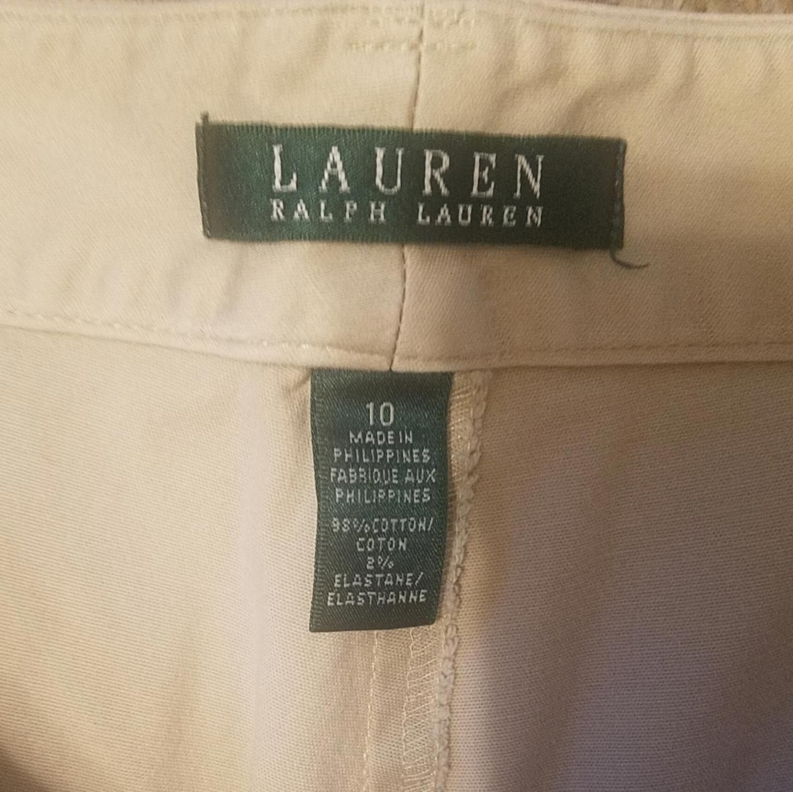 Polo Ralph Lauren Lauren Ralph Lauren Women's Cream Shorts Size 10 Size 32" / US 10 / IT 46 - 3 Thumbnail