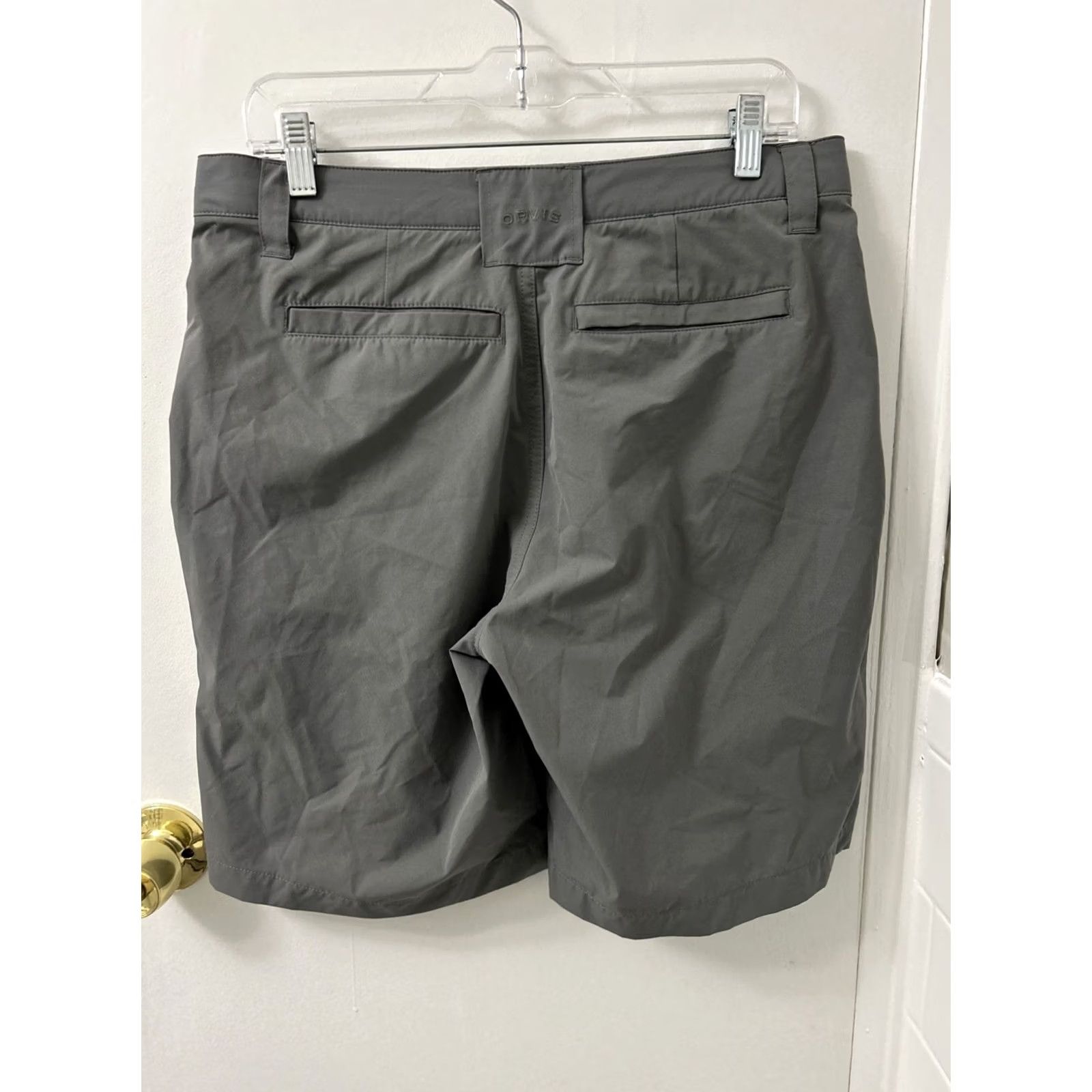 Orvis Orvis Mens 32 Gray Tech Shorts Flat Front Chino Nylon Spandex Pockets Zipper 8.5” Outdoor Casual Han Size US 32 / EU 48 - 7 Thumbnail