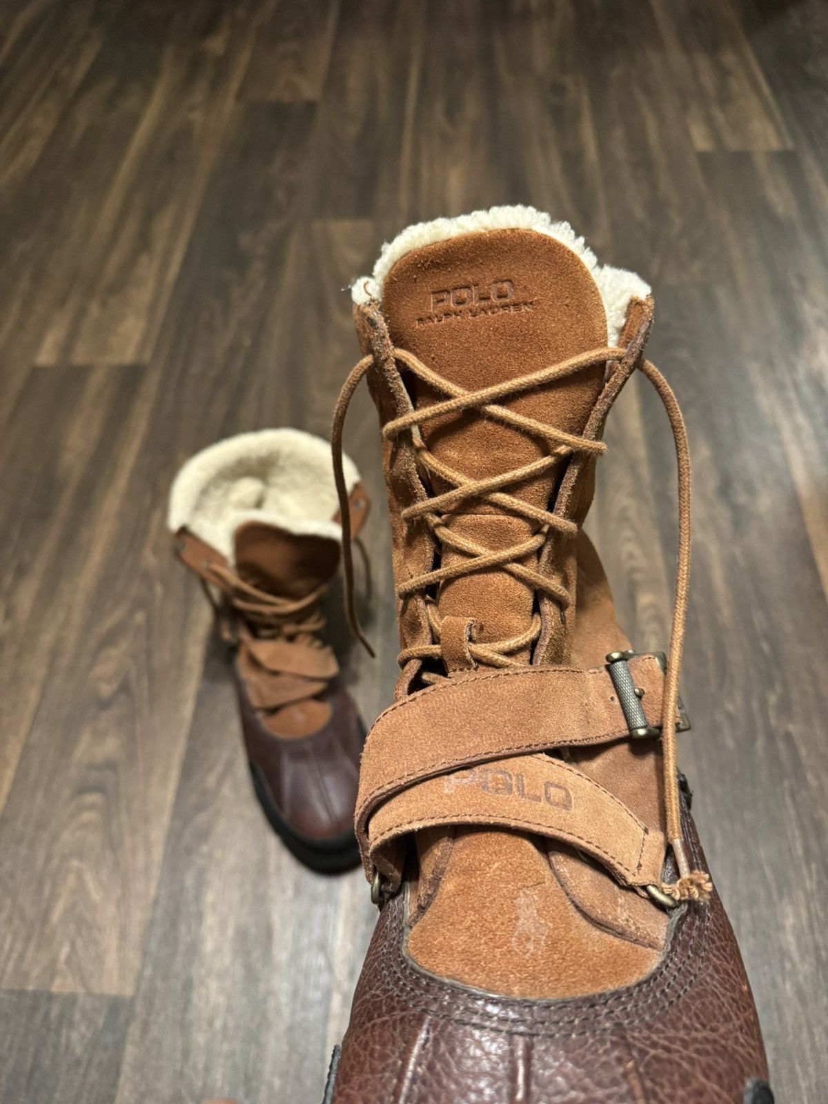 Polo Ralph Lauren Tavin Reversible Brown Winter Boots, Mens