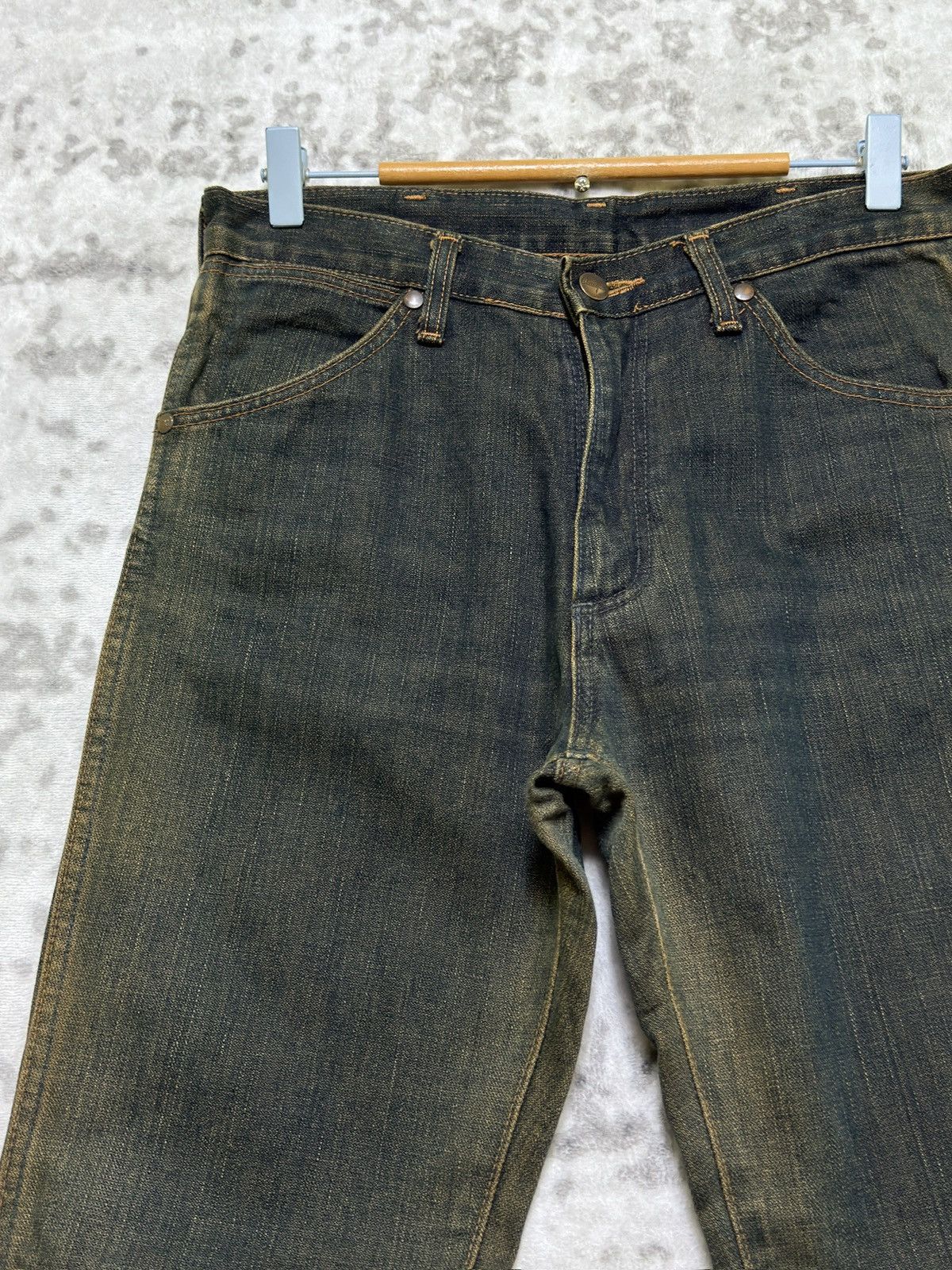 Vintage Wrangler Sun Faded Flared Mud Wash Bootcut Denim