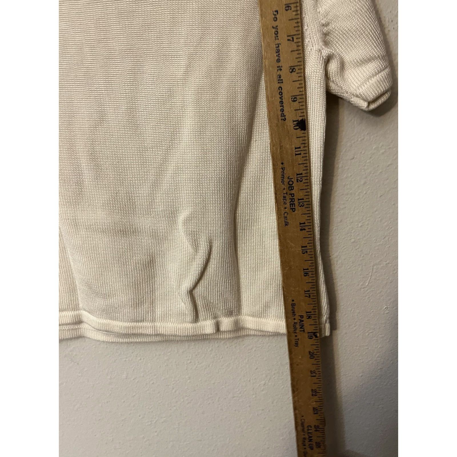 Talbots Talbots Shirt Womens PS Ivory Knit Short Sleeve Crew Neck Rayon Cotton Size S / US 4 / IT 40 - 6 Thumbnail