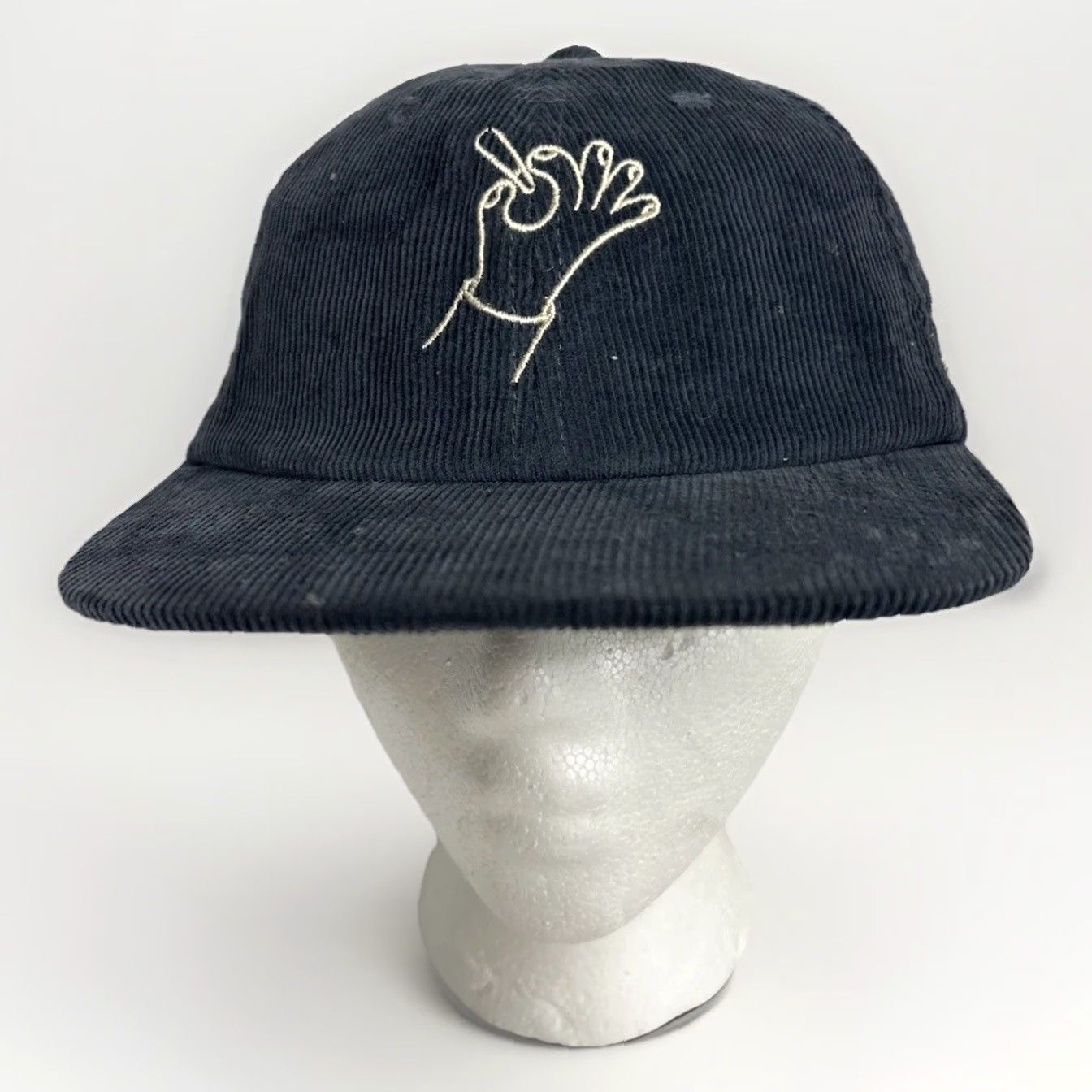 Port Authority Mr. Zips Gray Corduroy Baseball Cap One Size Adjustable SnapBack 420 Joint Roll Mens Size ONE SIZE - 2 Thumbnail