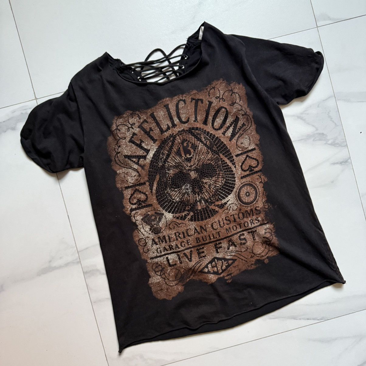 Affliction Affliction Rhinestone Women’s T-Shirt Size S / US 4 / IT 40 - 4 Thumbnail