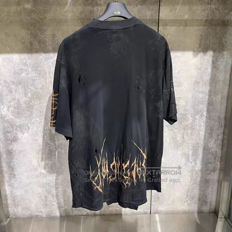 Balenciaga Balenciaga Inverted Eiffel Tower mud-dyed short-sleeve Size US L / EU 52-54 / 3 - 2 Thumbnail
