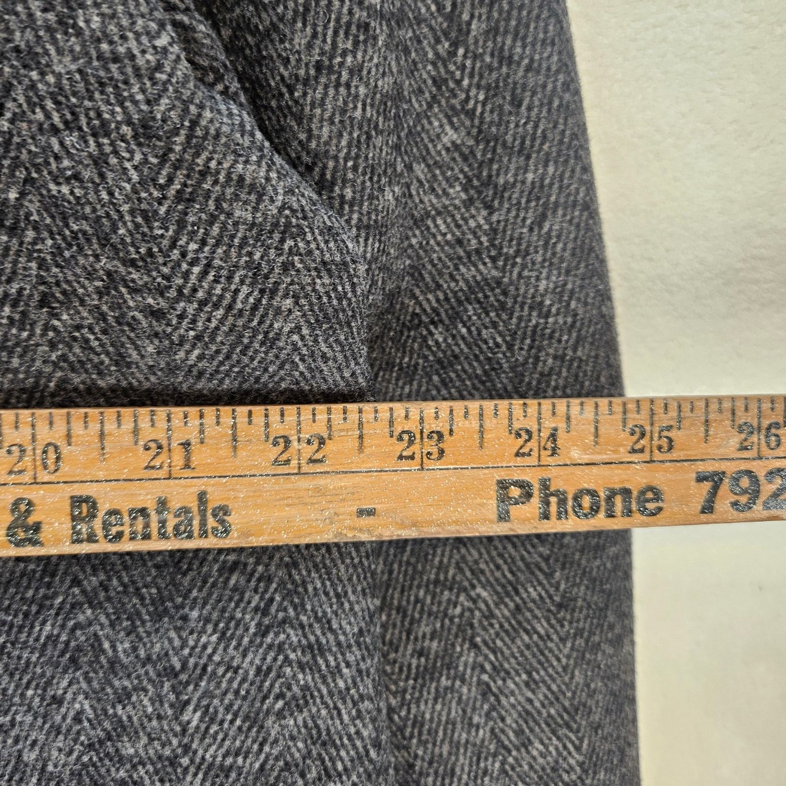 Levi's LEVI'S WOMEN'S XL GRAY WOOL HERRINGBONE BLAZER JACKET NWT Size XL / US 12-14 / IT 48-50 - 3 Thumbnail