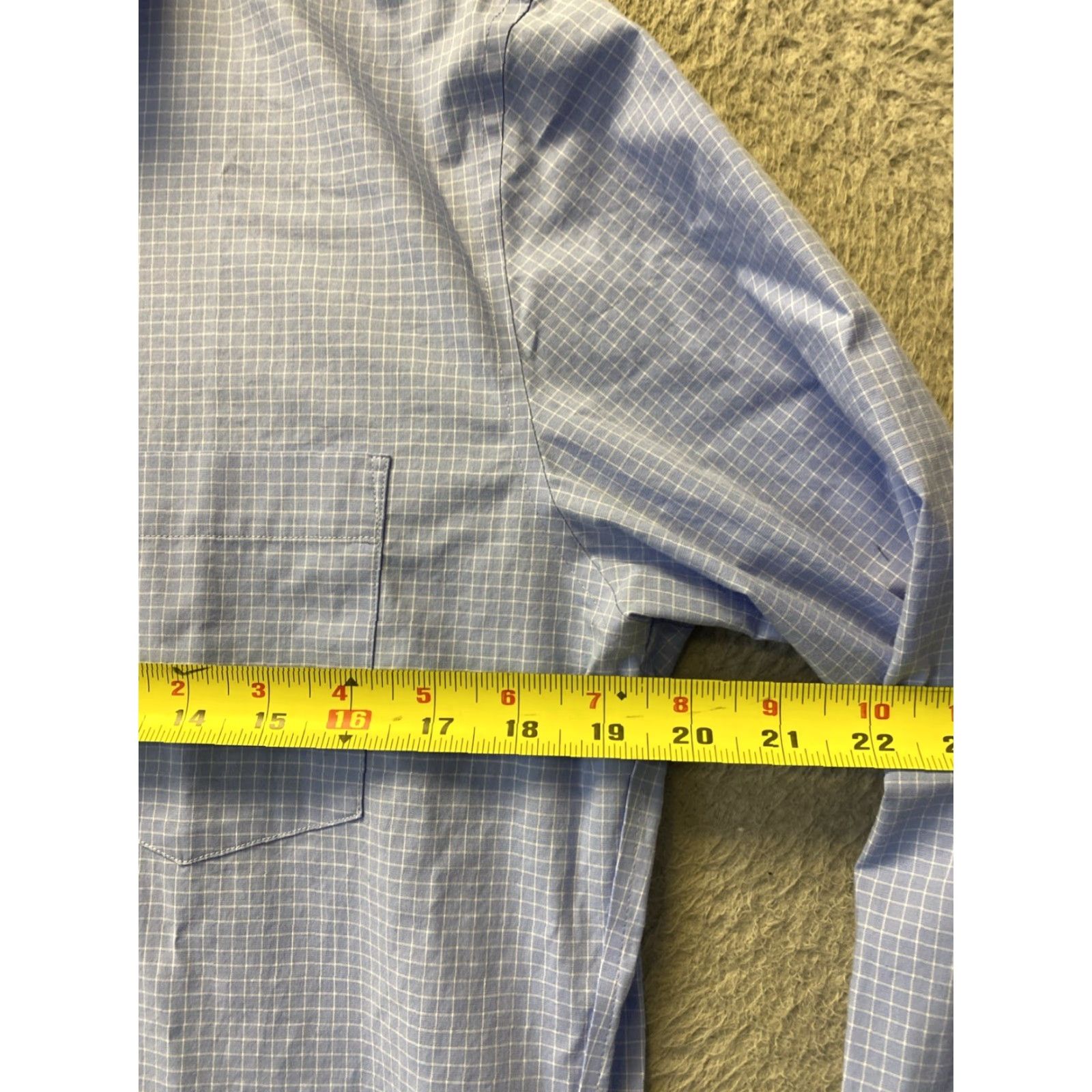 J.Crew J.CREW Flex Button Shirt Mens MEDIUM Light Blue Check Long Sleeve Button-Up Casual Regular Oxford Stretch Modern Classic Size US M / EU 48-50 / 2 - 6 Thumbnail