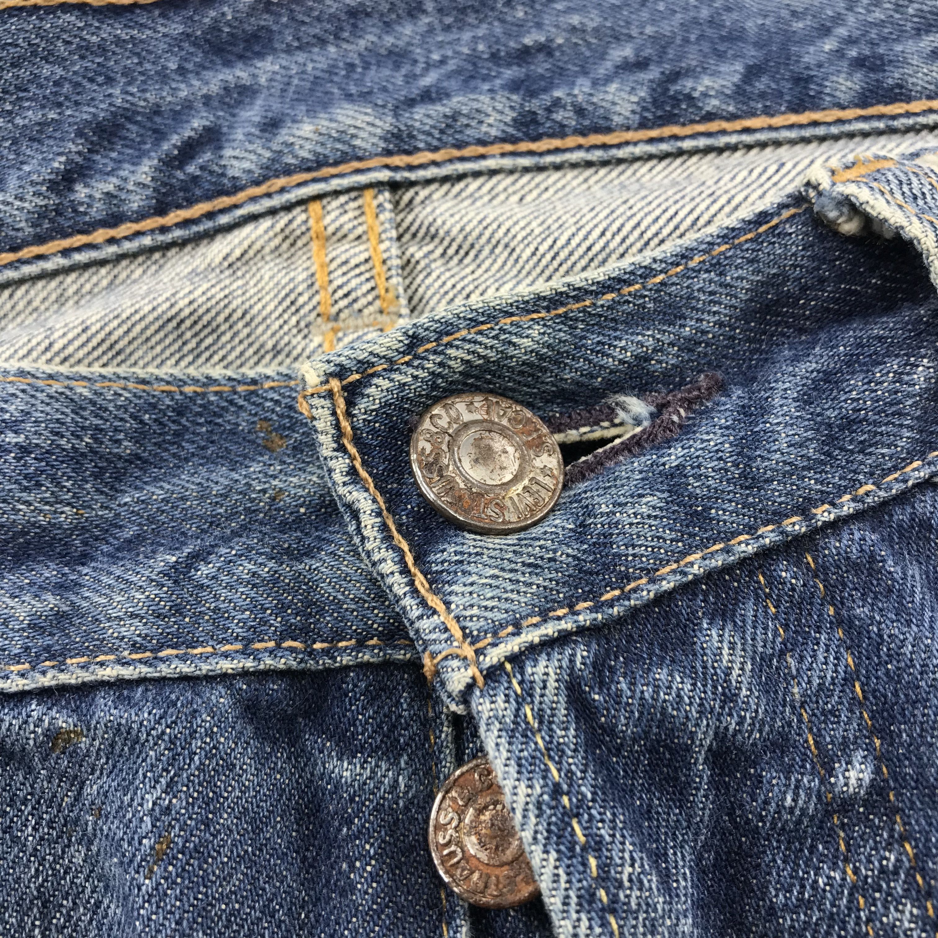Levi's Vintage Levis 501 Redline Sun Fade Distress Denim KJ3471 Size US 33 - 14 Thumbnail