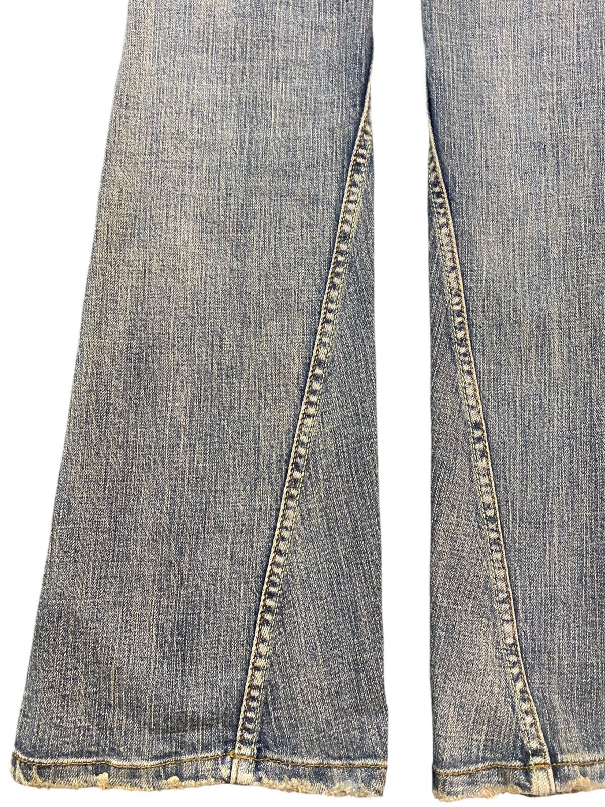 Japanese Brand Vintage Japanese Brand Zazie Mud Wash Distressed Flare Jeans Size 29" - 15 Thumbnail