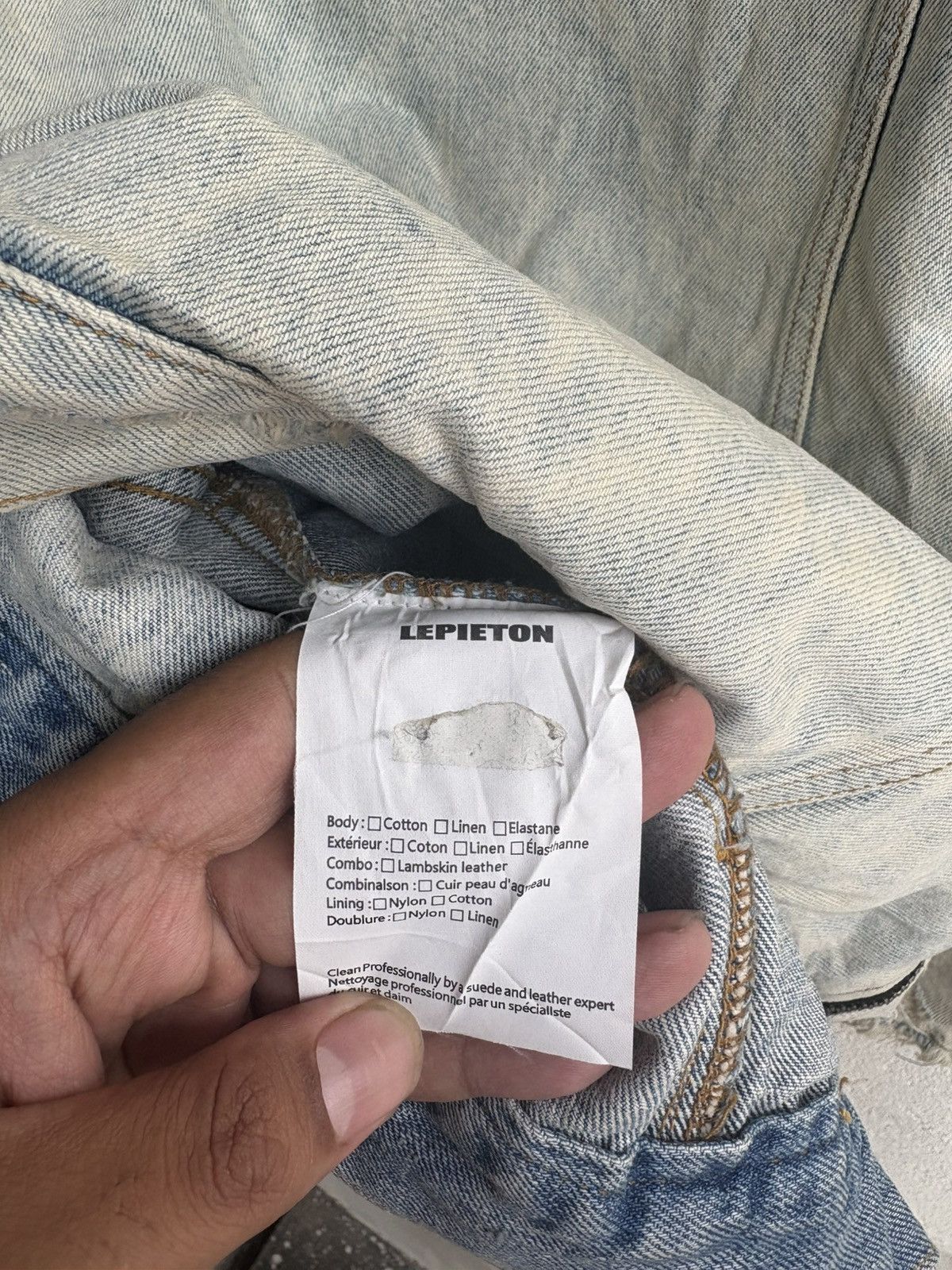 Balenciaga 2000s Lepeiton distressed denim biker jacket y2k style Size US M / EU 48-50 / 2 - 7 Thumbnail
