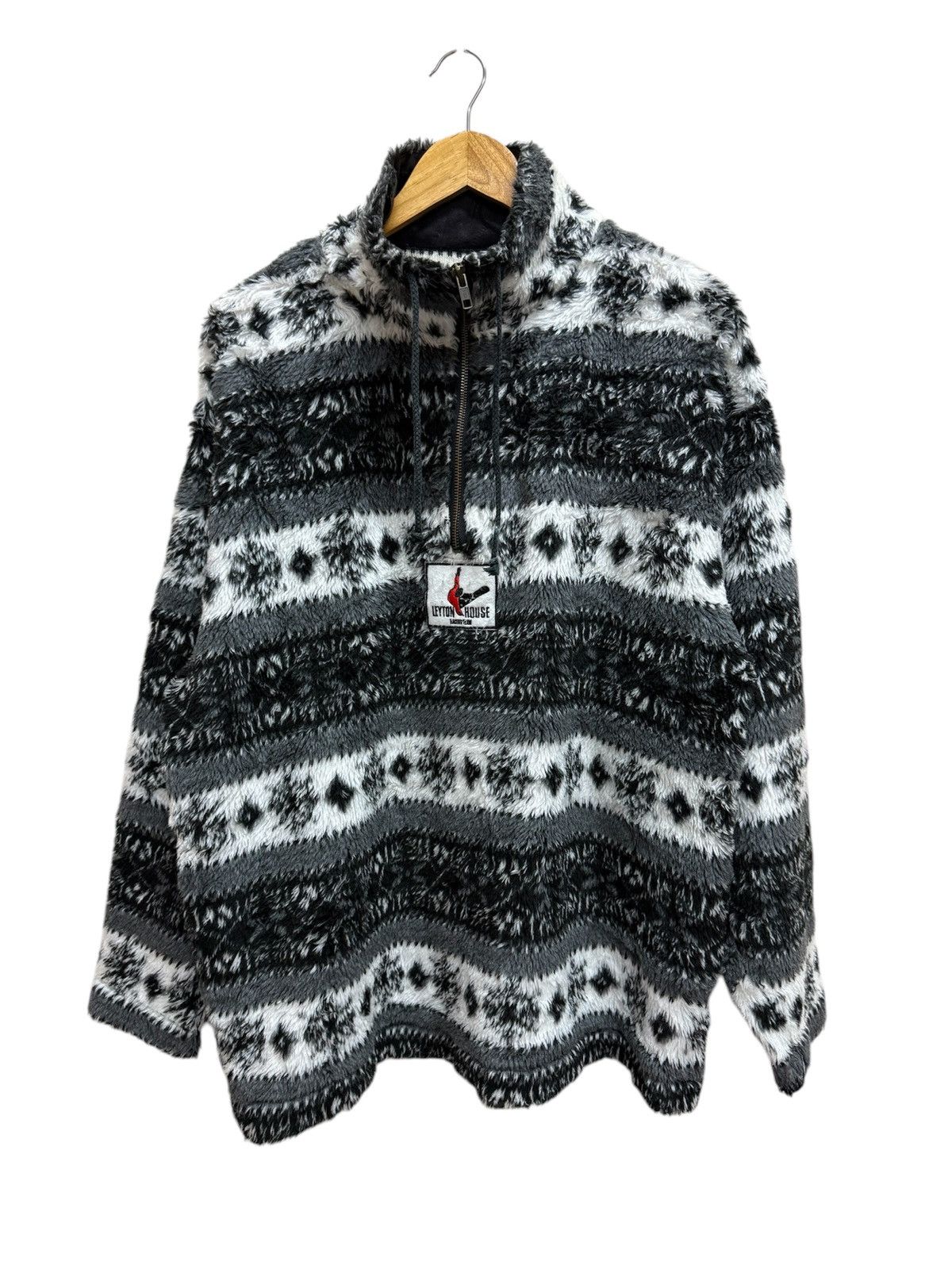 Japanese Brand VINTAGE 90s LEYTON HOUSE RACING TEAM SHERPA FLEECE HALFZIPER Size US L / EU 52-54 / 3 - 1 Thumbnail