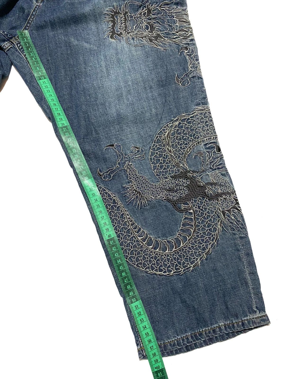 Japanese Brand VINTAGE KARAKURI TAMASHII DRAGON DENIM PANTS Size US 36 / EU 52 - 12 Thumbnail