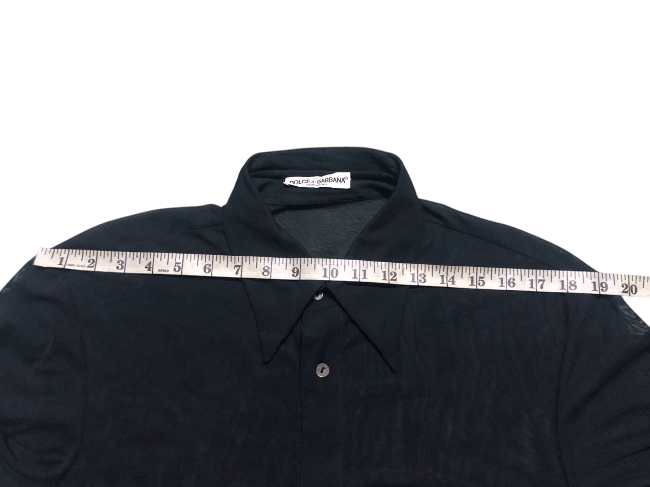 Dolce & Gabbana × Vintage Vintage Dolce & Gabbana Mesh Shirt Button Up Single Pocket Size US S / EU 44-46 / 1 - 21 Thumbnail