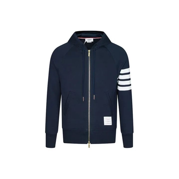 Thom Browne Classic Stripe Zip Hoodie