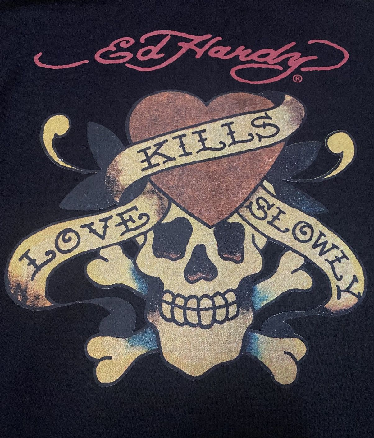 Ed Hardy Ed Hardy Love Kills Slowly Skull Logo Full Zipper Hoodie Size US M / EU 48-50 / 2 - 3 Thumbnail