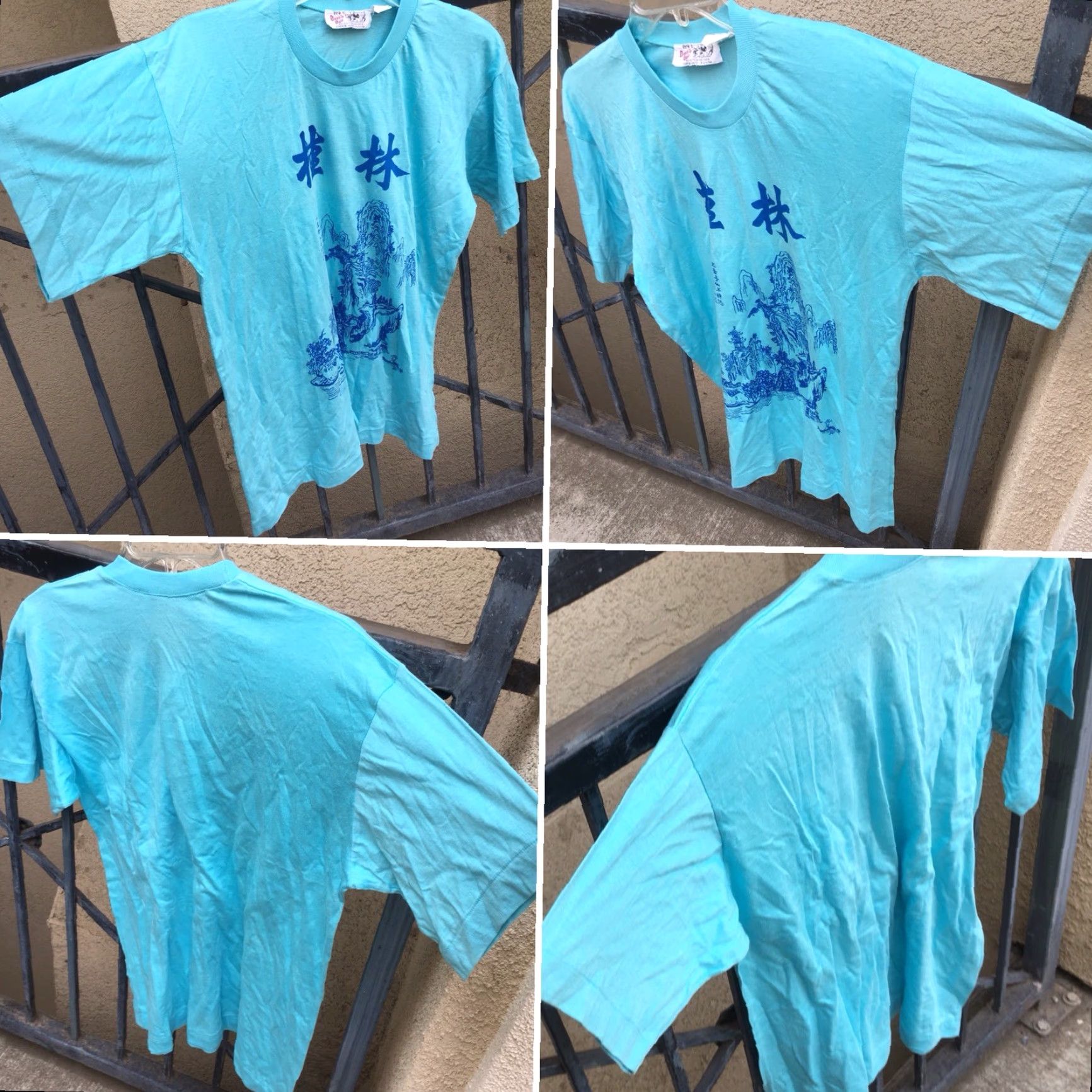 Doublet VINTAGE Double Bull Graphic Tee Polycotton T Shirt 80s 70s XL Men Blue Large Graphic Tee Mens XL Size US XL / EU 56 / 4 - 4 Thumbnail