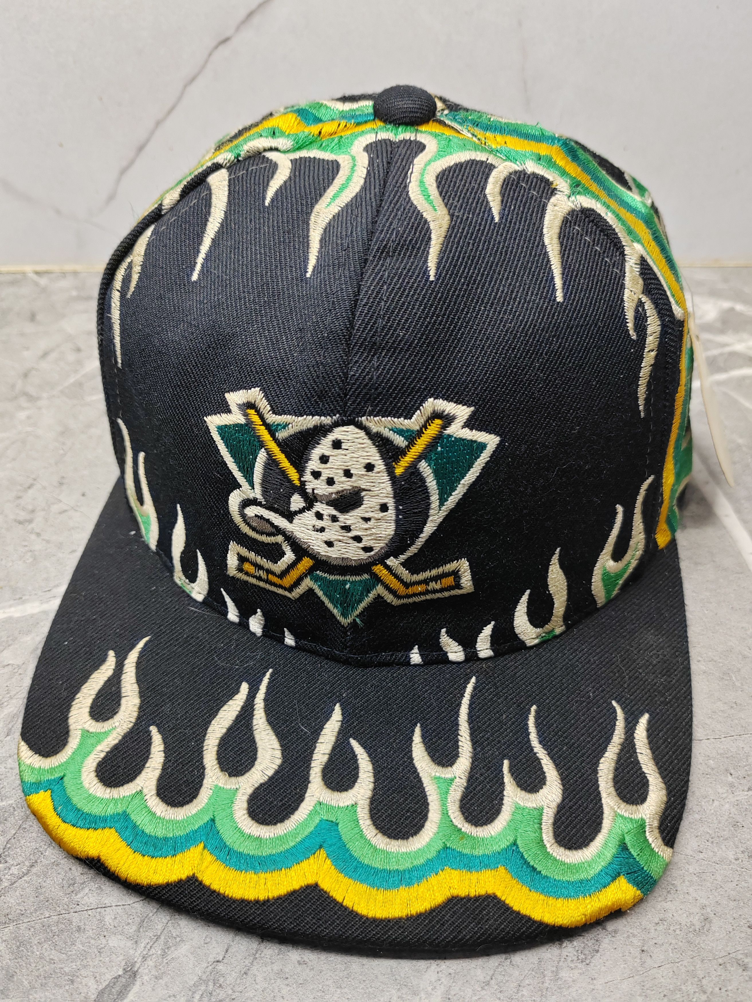 NHL Vintage Mighty Ducks NHL Flames Style Cap Hat Size ONE SIZE - 1 Thumbnail