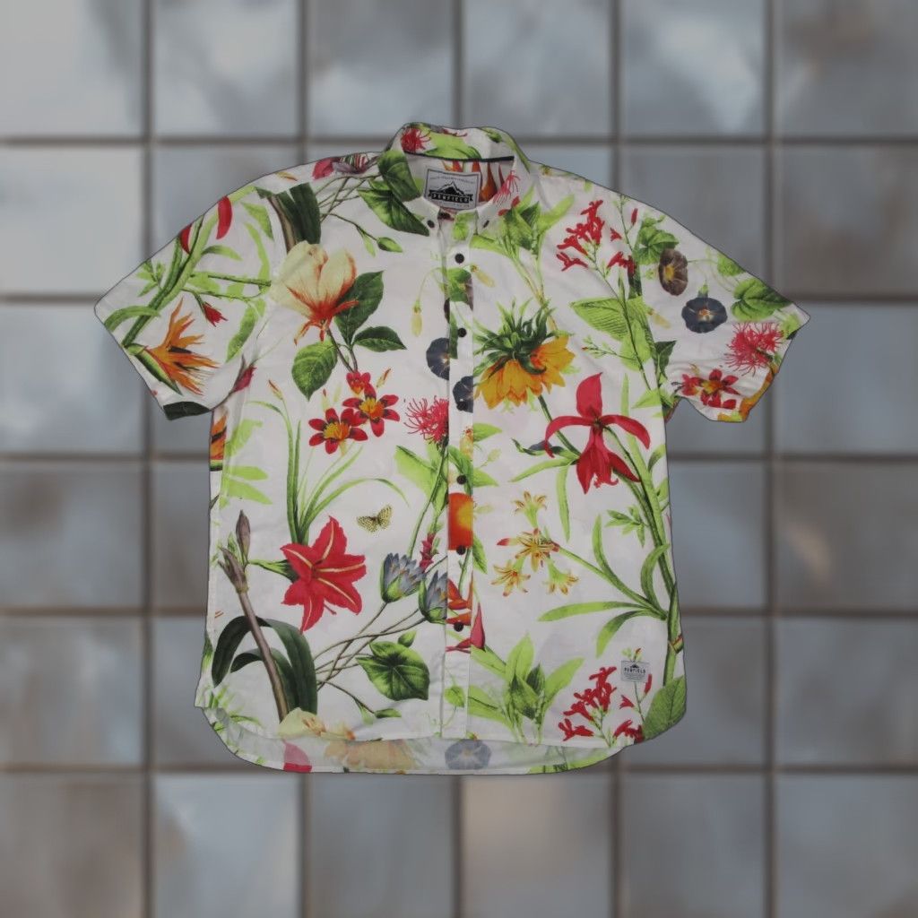Penfield VINTAGE Penfield Men's Shirt Short Sleeve White Floral Hawaiian Button Up Casual Summer XL Size US XL / EU 56 / 4 - 1 Thumbnail