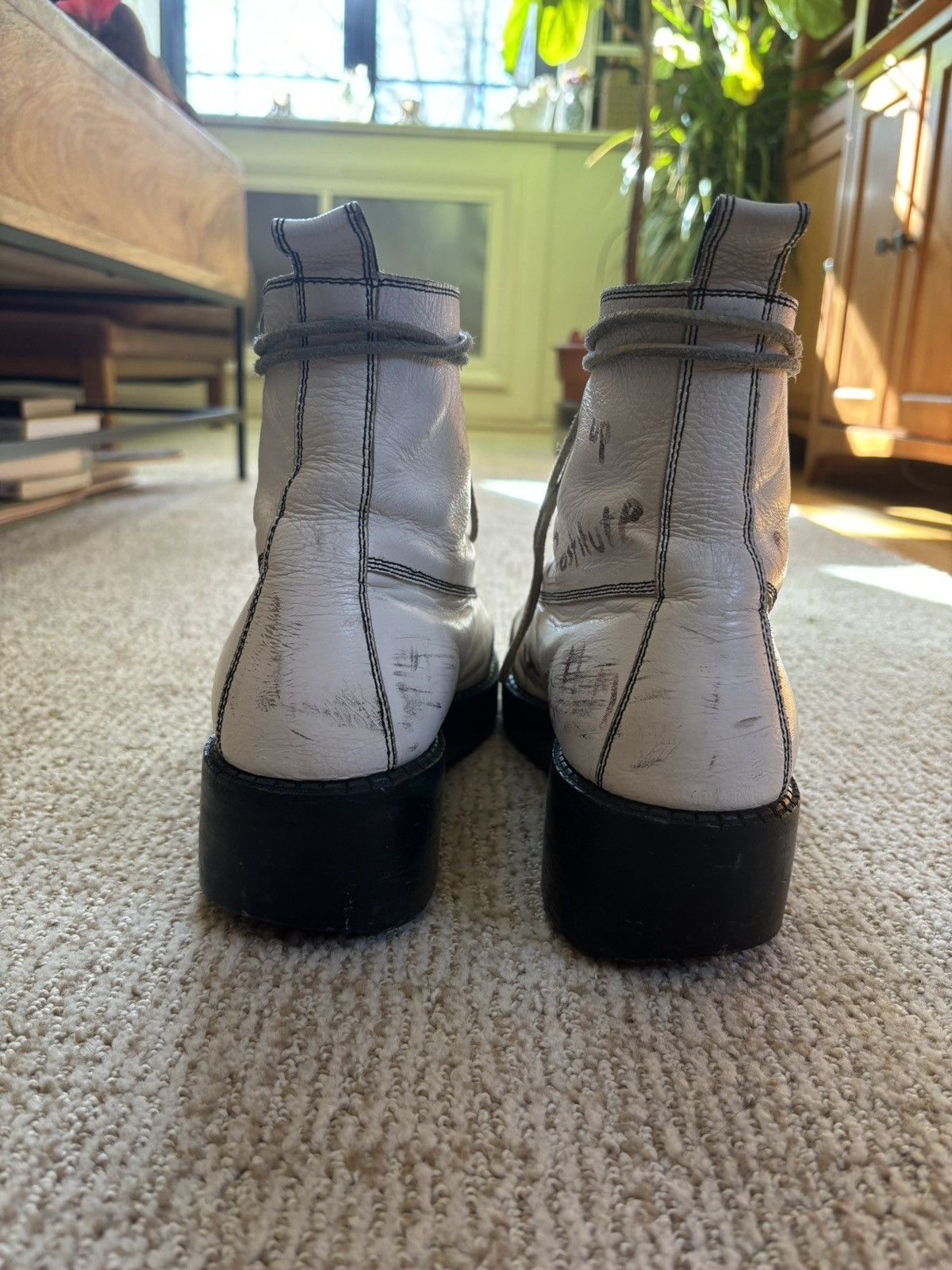 Enfants Riches Deprimes “CREEPER BOTTES EN CUIR (WITH TEXT)” Runway Boots Size US 11 / EU 44 - 17 Thumbnail