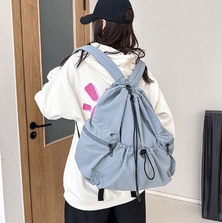 Japanese Brand Huskycat Korean drawstring harajuku backpack Size ONE SIZE - 3 Thumbnail