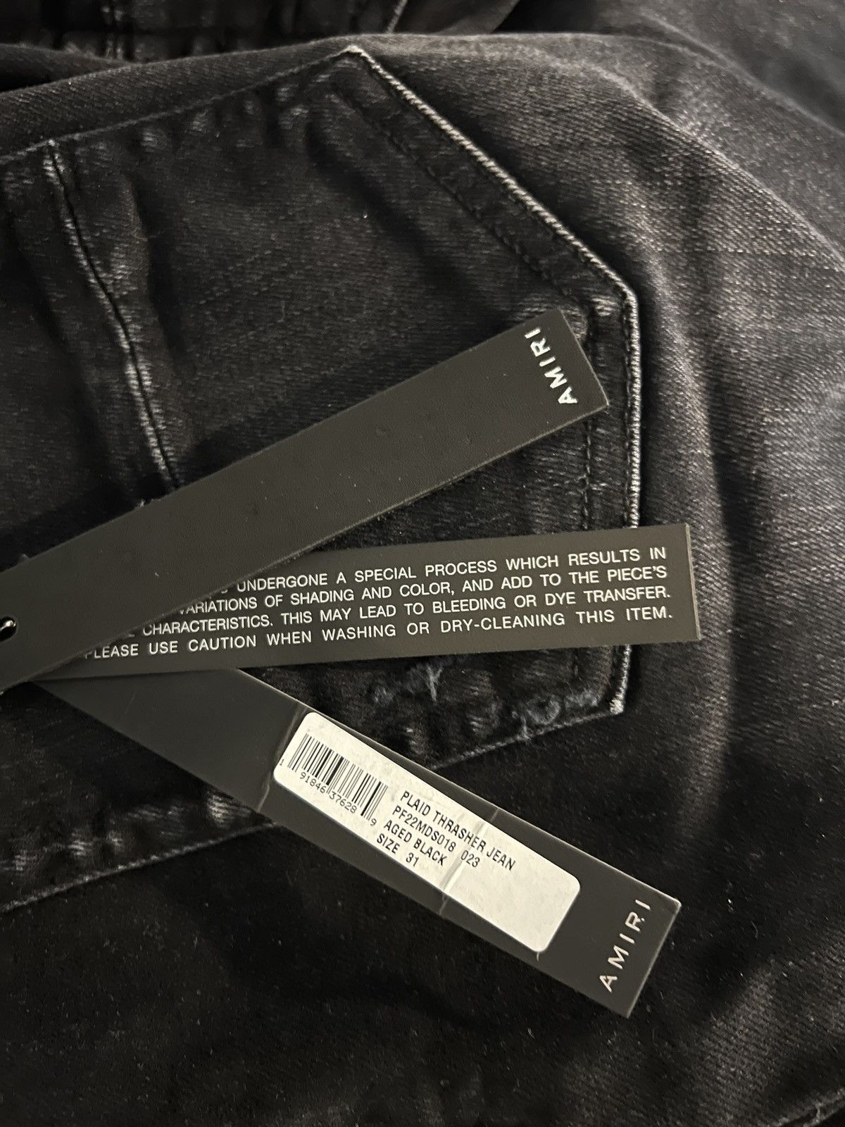 Amiri Amiri MX1 Plaid Thrasher Jeans Black Size US 31 - 6 Thumbnail