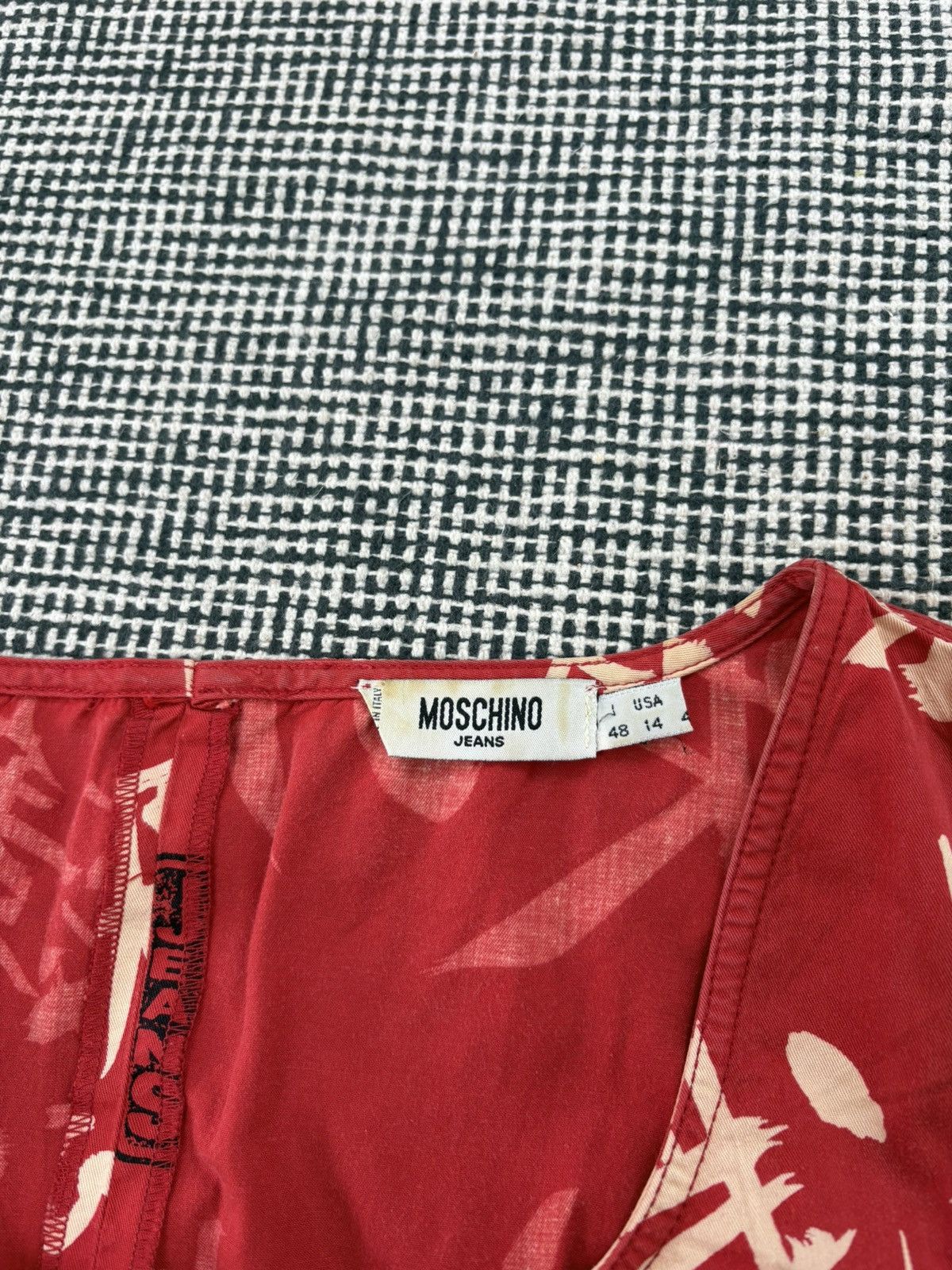 Moschino rare archive 90s moschino chinese script aop midi dress Size M / US 6-8 / IT 42-44 - 4 Thumbnail