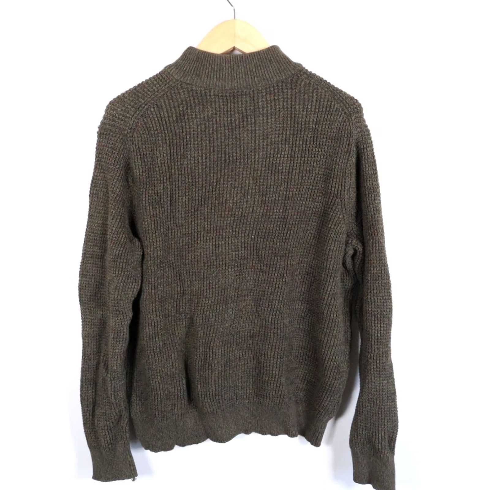 Croft & Barrow VINTAGE Croft & Barrow Henley Sweater Shirt XL Men Dark Green Heavyweight Knit Crew Neck Long Sleeve Wool-free Solid Pattern Retro Casual Size US XL / EU 56 / 4 - 2 Thumbnail