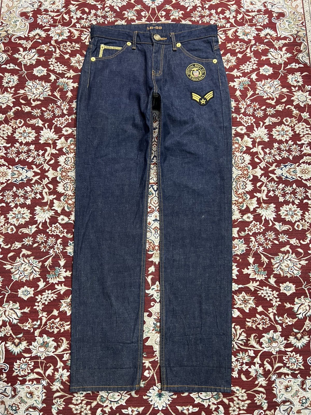 1990s LB-03 Distressed Straight Cut Denim