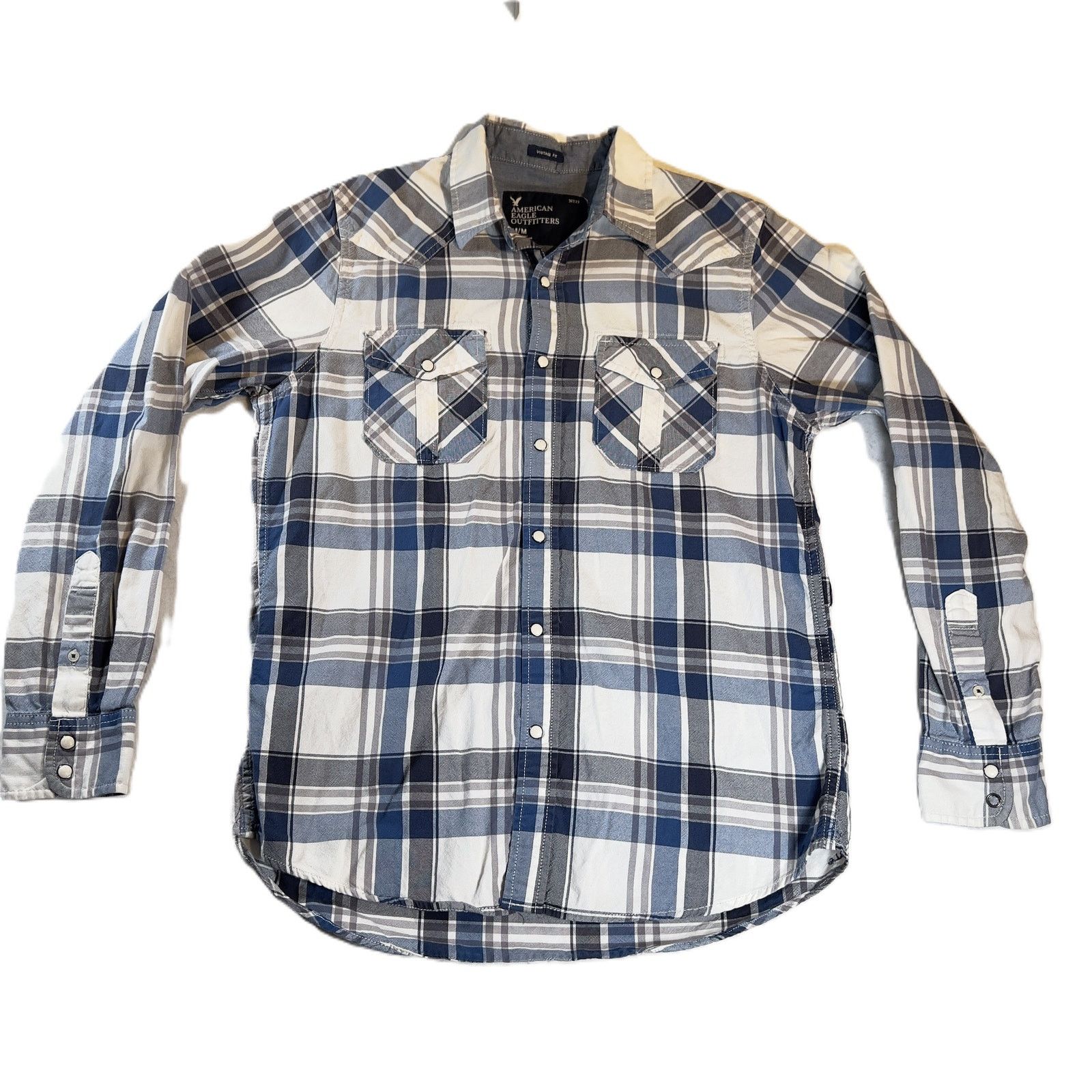 American Eagle Outfitters American Eagle Outfitters Button Shirt Men Med Pearl Snap Size US M / EU 48-50 / 2 - 1 Thumbnail