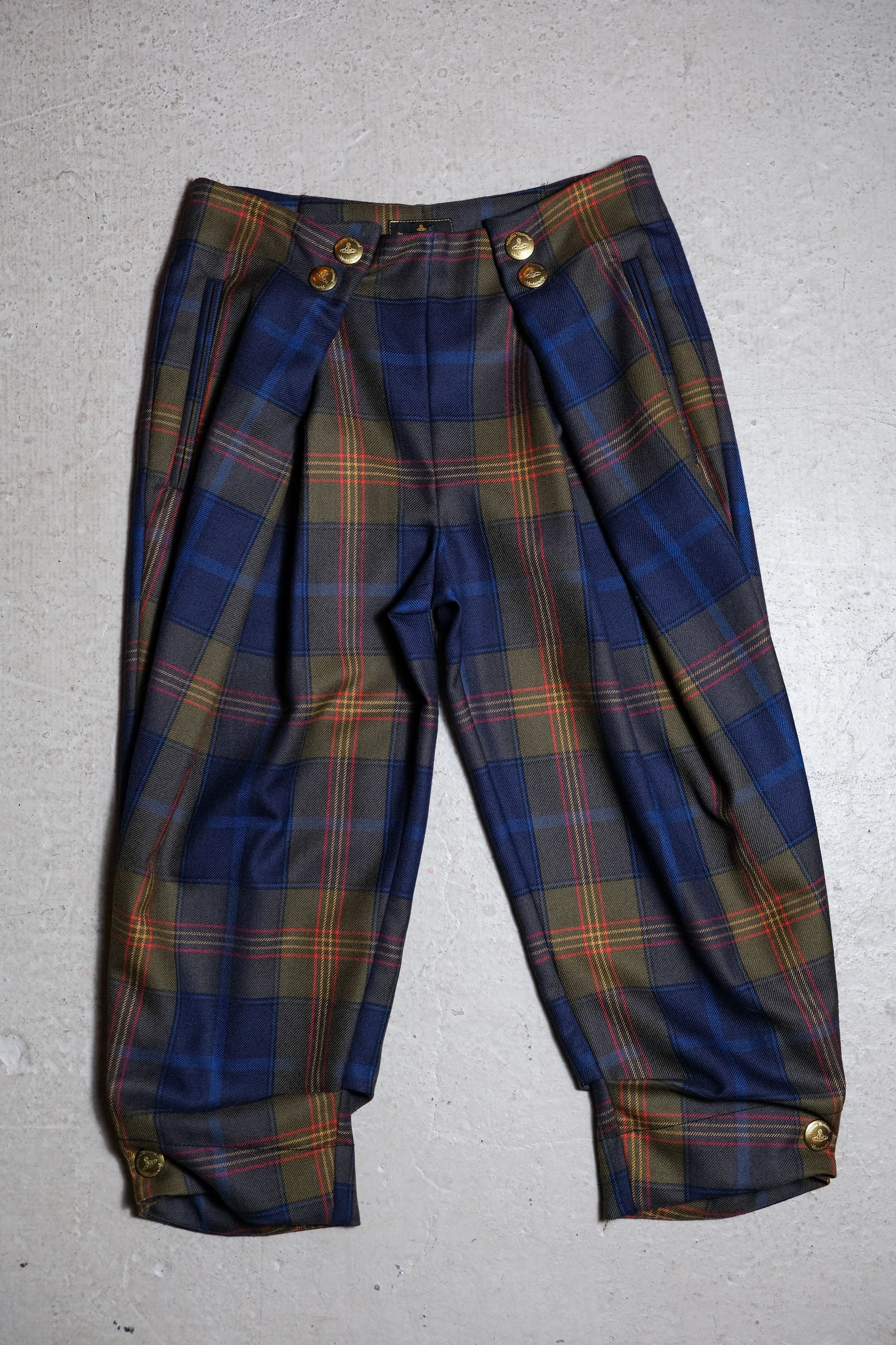 Vivienne Westwood Vivienne Westwood Wool Plaid Gaucho Pants Made In