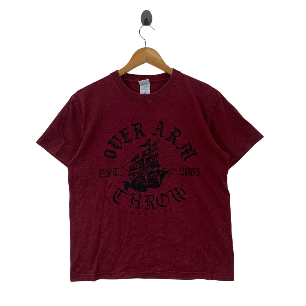 Japanese Brand OVER ARM THROW Yokohama Japanese Band Short Sleeve Tshirt Size US M / EU 48-50 / 2 - 1 Thumbnail