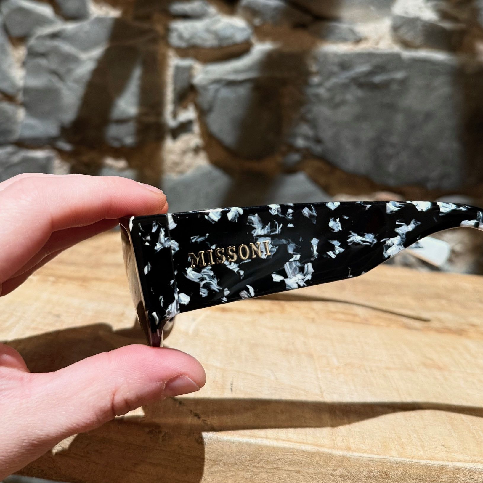 Missoni Missoni MIS 0165 Black White Marble Oversized Sunglasses Size ONE SIZE - 4 Thumbnail