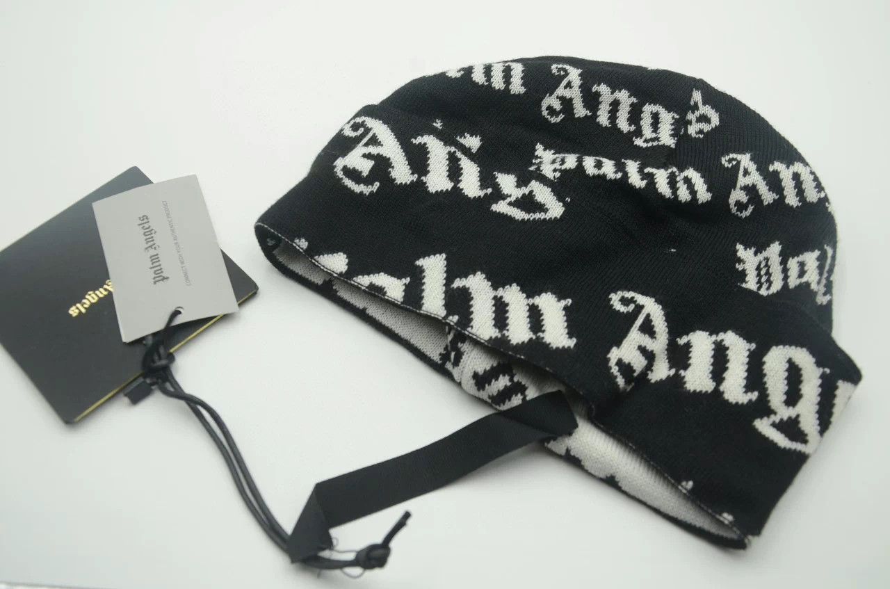 Palm Angels Palm Angels All Over Logo Wool Scarf & Hat Set Unisex New Size ONE SIZE - 2 Thumbnail