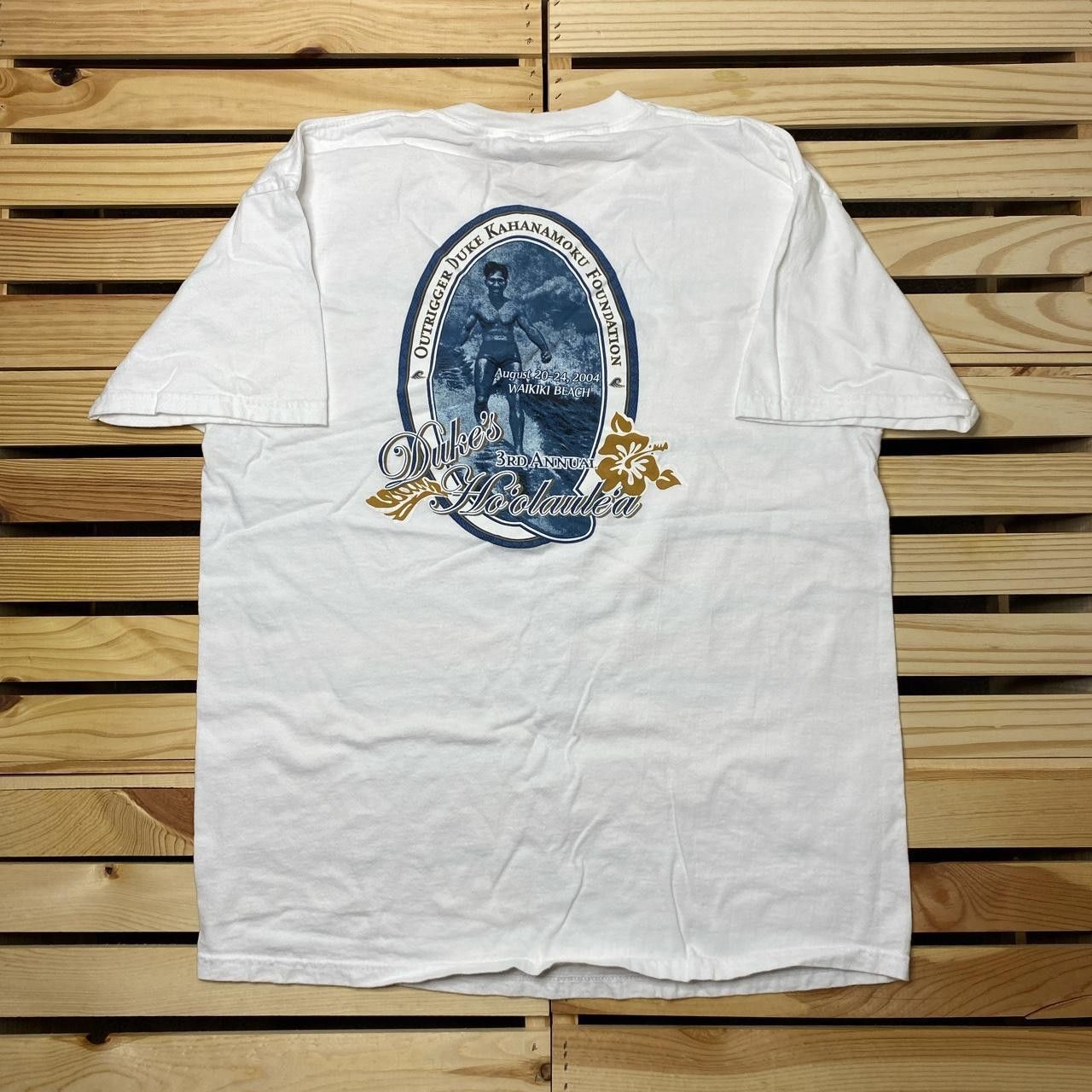 Hanes Vintage Ho'olaule'as 2004 White Surf Tee Size Large Size US L / EU 52-54 / 3 - 1 Thumbnail
