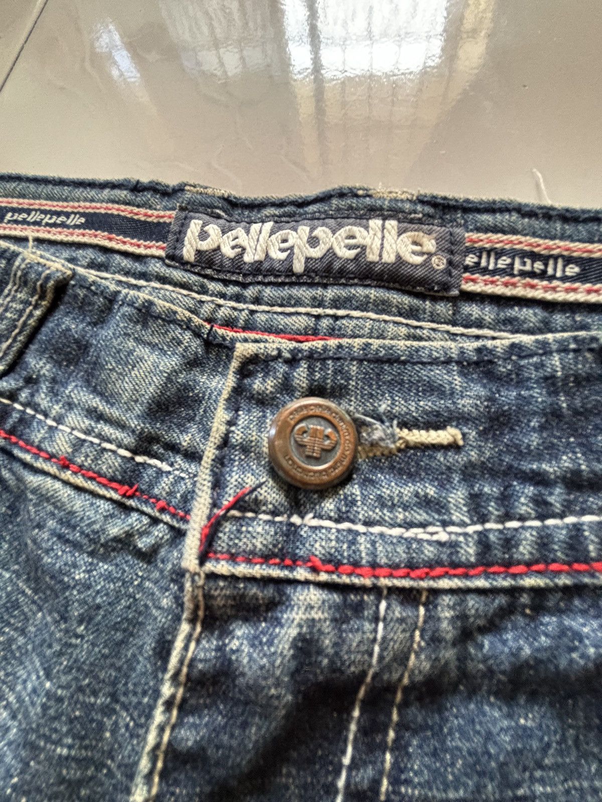 Pelle Pelle Pelle Pelle Mud Wash Baggy Patchwork Denim Jeans Size US 32 / EU 48 - 13 Thumbnail