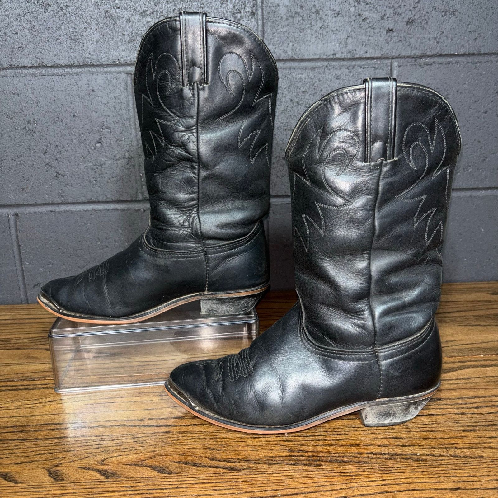Other Durango Men’s Western Cowboy Boots Black Leather Size 9 USA Size US 9 / EU 42 - 1 Thumbnail