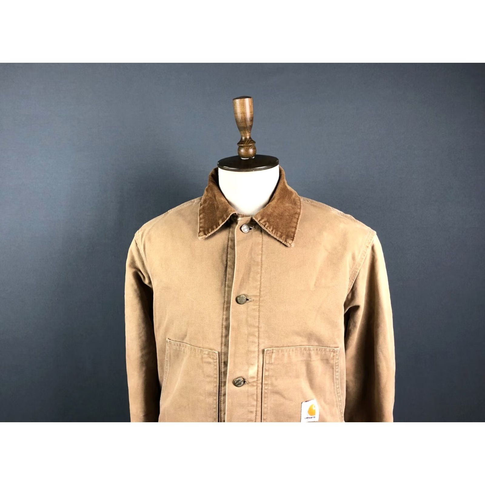 Carhartt Carhartt Jacket Men XL Cotton Yellow Denim Solid Button Pockets Logo Casual Fall Spring Classic Jacket Mens XL Yellow Carhartt Size US XL / EU 56 / 4 - 4 Thumbnail