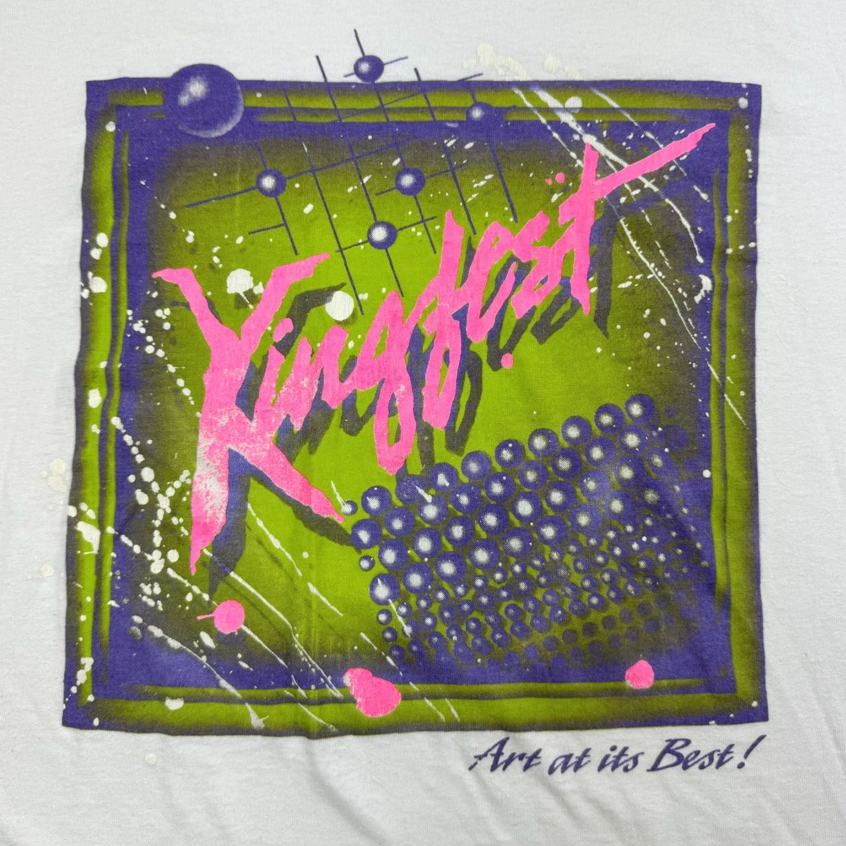 Vintage VINTAGE Screen Stars Kingfest T-Shirt Adult XL White Music Festival Christian 90s Mens Size US XL / EU 56 / 4 - 2 Thumbnail