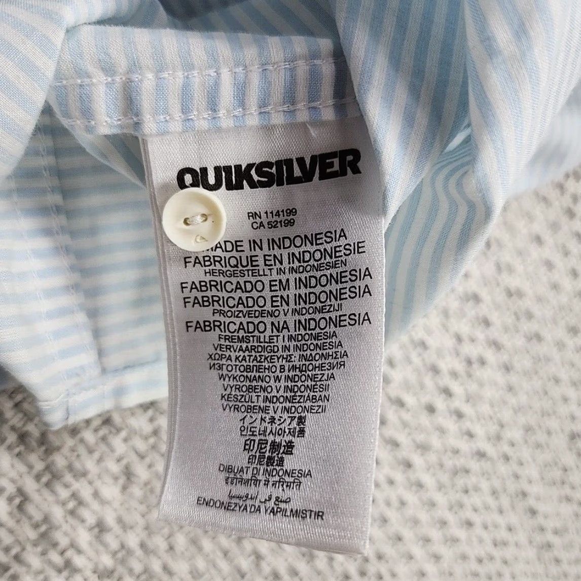 Quiksilver Quiksilver Shirt Mens XL XLarge Button Up Short Sleeve Modern Fit Striped Casual Size US XL / EU 56 / 4 - 6 Thumbnail