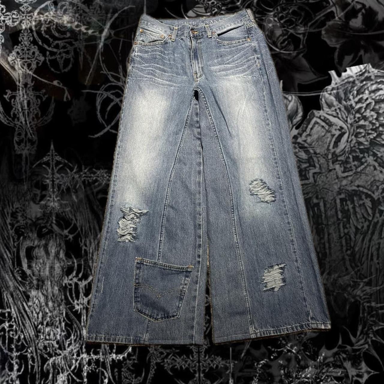JNCO × Japanese Brand × Southpole baggy distressed jeans Size US 32 / EU 48 - 1 Thumbnail