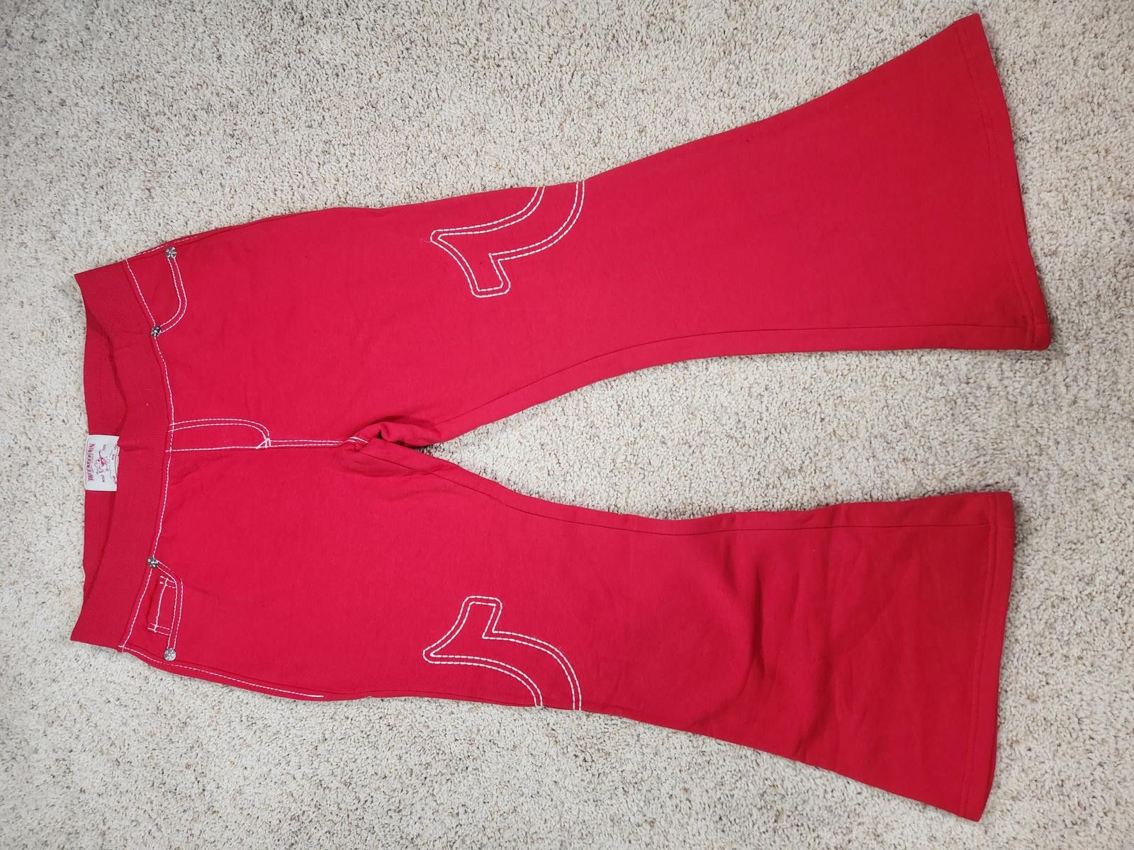 True Religion NEW True Religion Pull-On Flare Jeans Red Anniversary XL Size 40" / US 18 - 3 Thumbnail