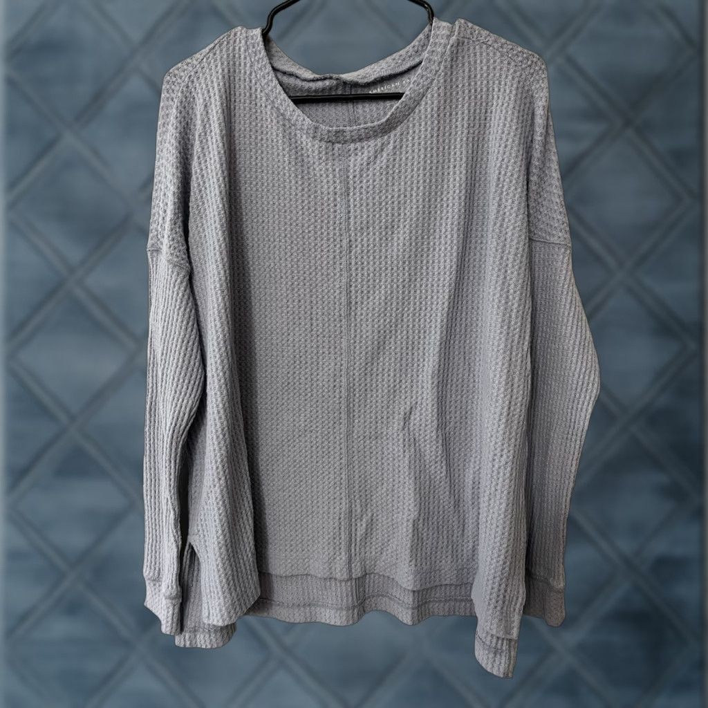 American Eagle Outfitters American Eagle Outfitters Knit Sweater Medium Blue Long Sleeve Solid Crew Light Weight Size M / US 6-8 / IT 42-44 - 1 Thumbnail