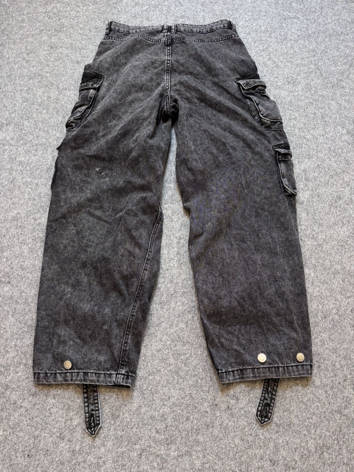 Vintage y2k jeans baggy multi-pocket denim washed Japan style Size US 30 / EU 46 - 3 Thumbnail